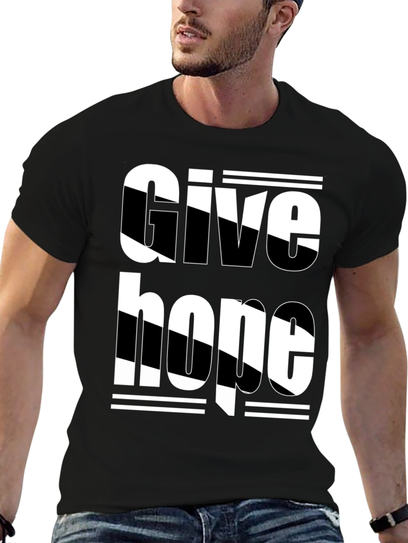 Give Hope Black Graphic Tee