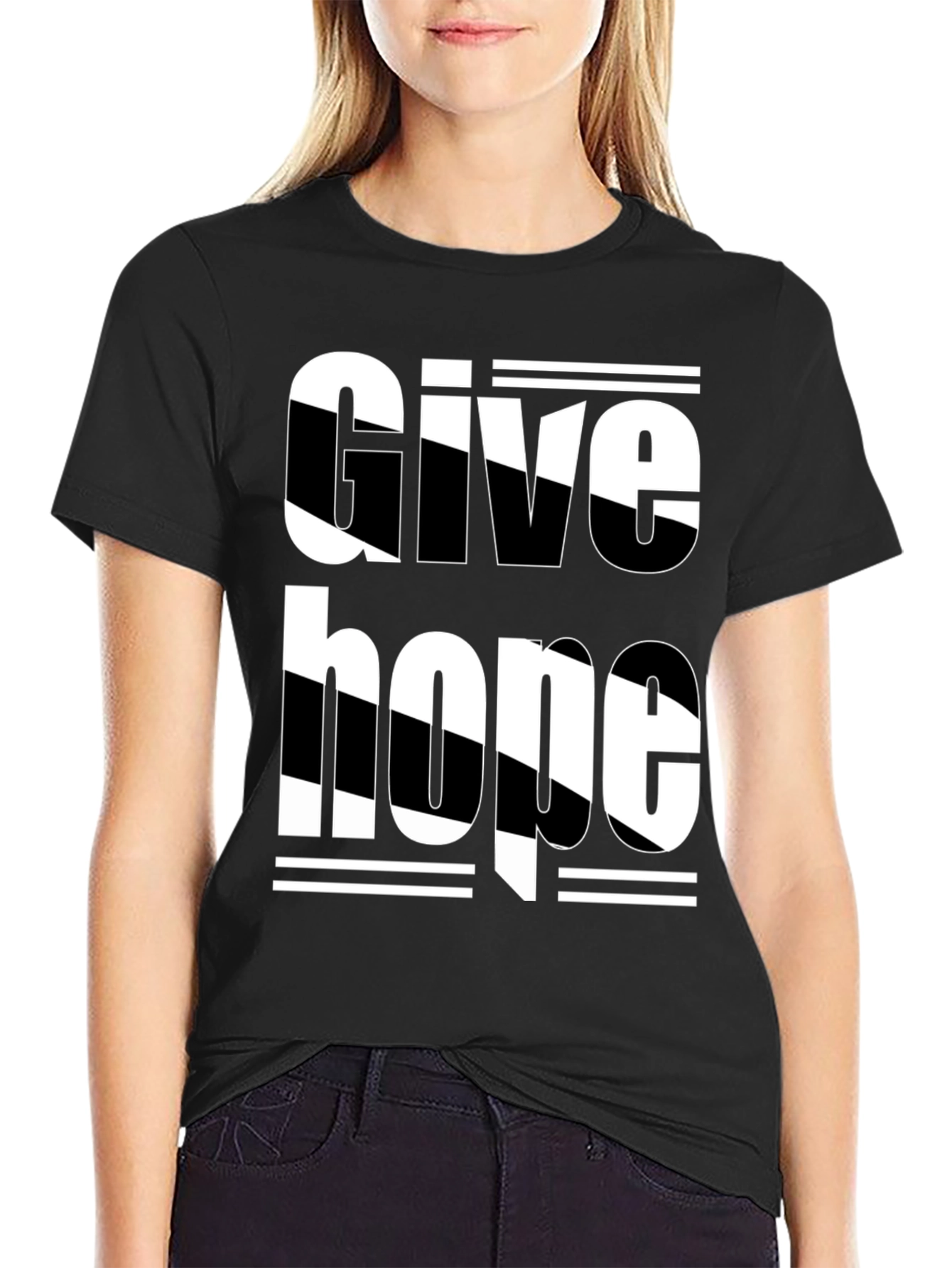 Give Hope Black Graphic Tee