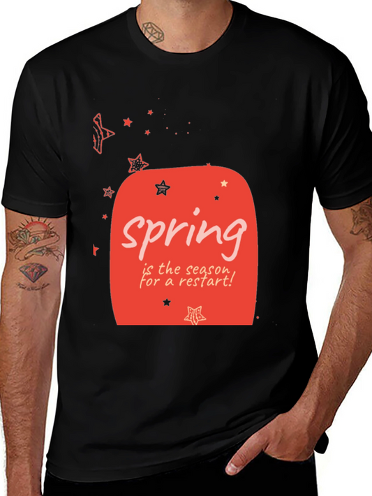 Spring Season Restart T-Shirt Black