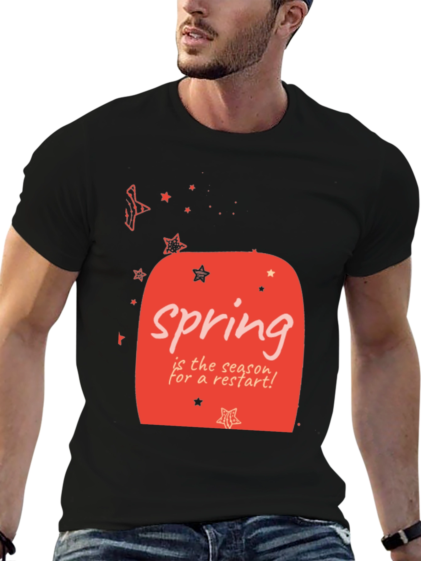 Spring Season Restart T-Shirt Black