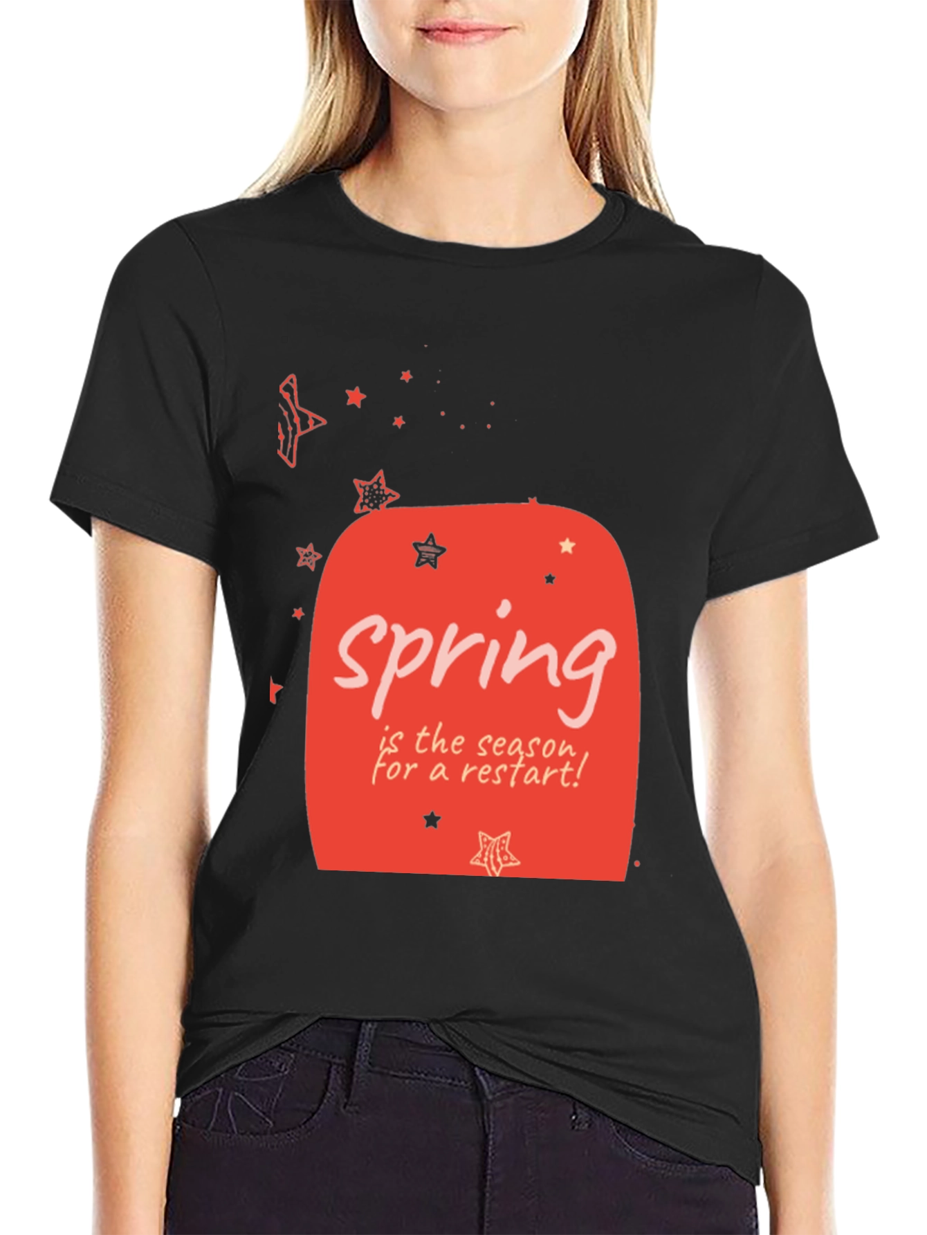Spring Season Restart T-Shirt Black