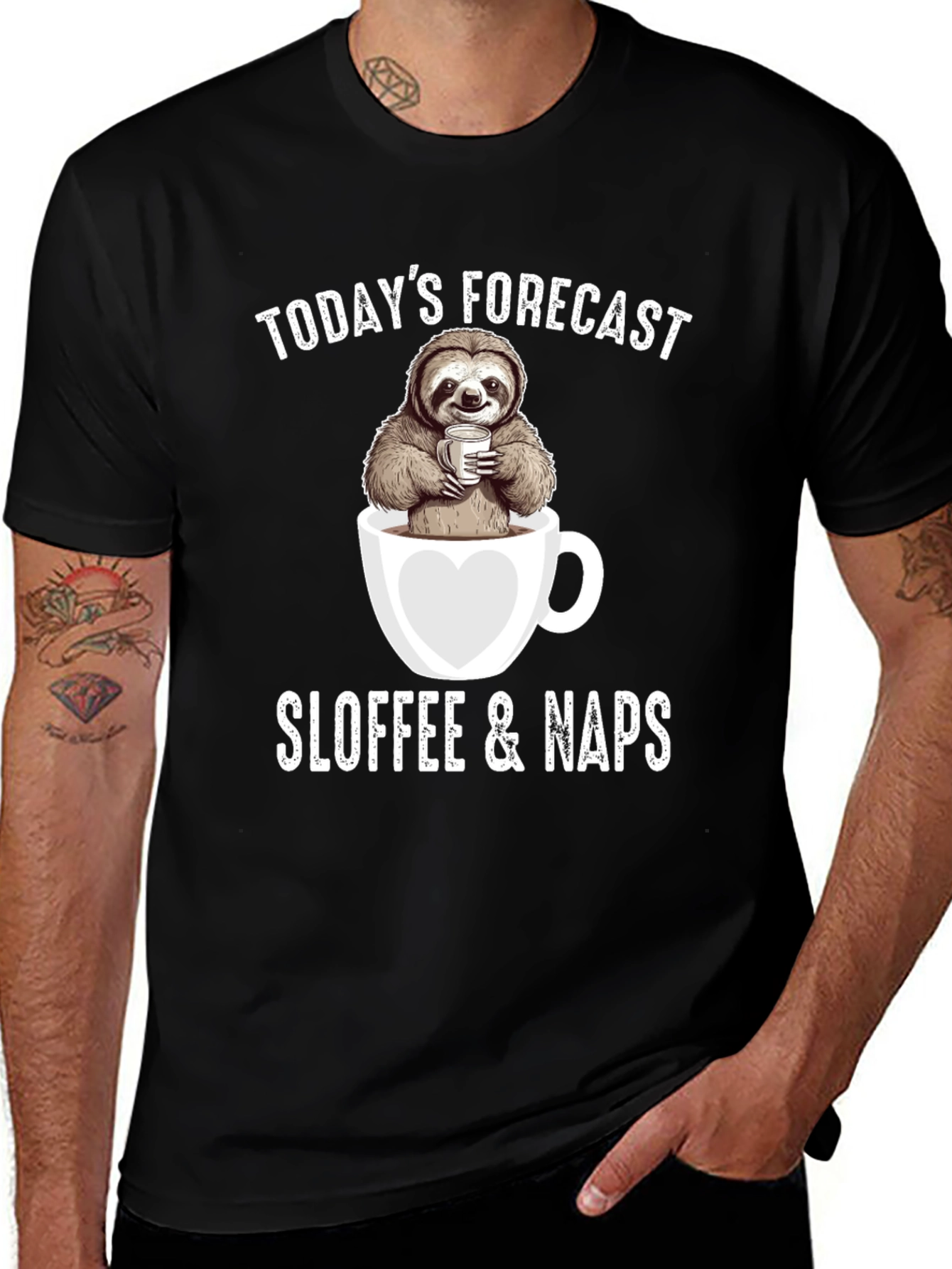 Sloth Coffee Nap Forecast T-Shirt