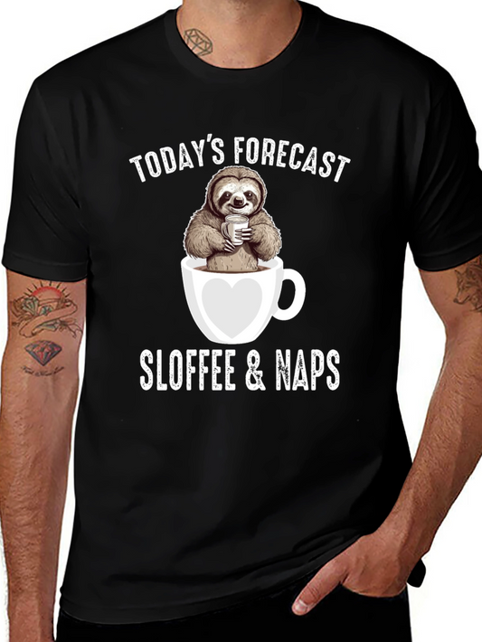 Sloth Coffee Nap Forecast T-Shirt