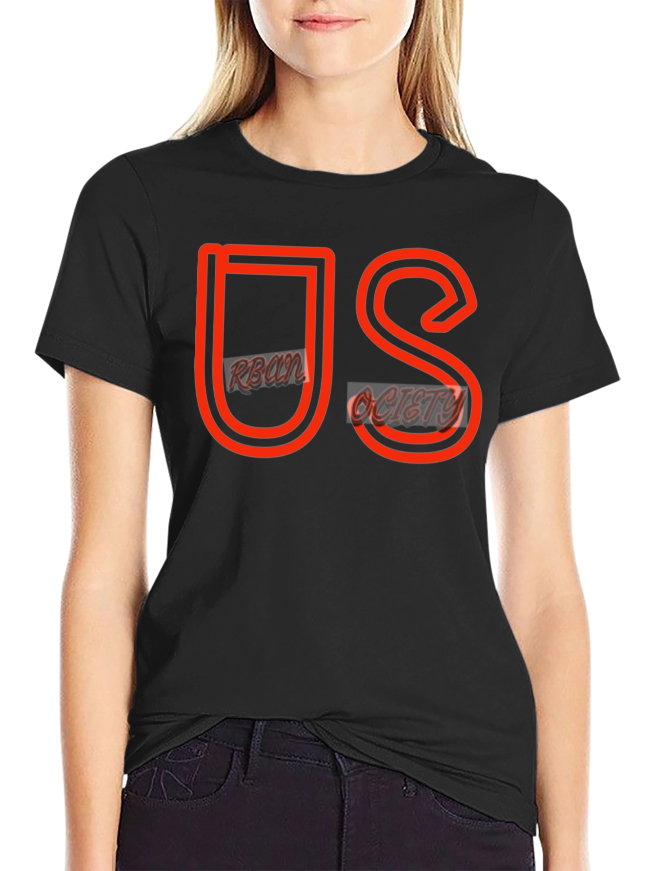 Urban Society Tee - Black with US Design