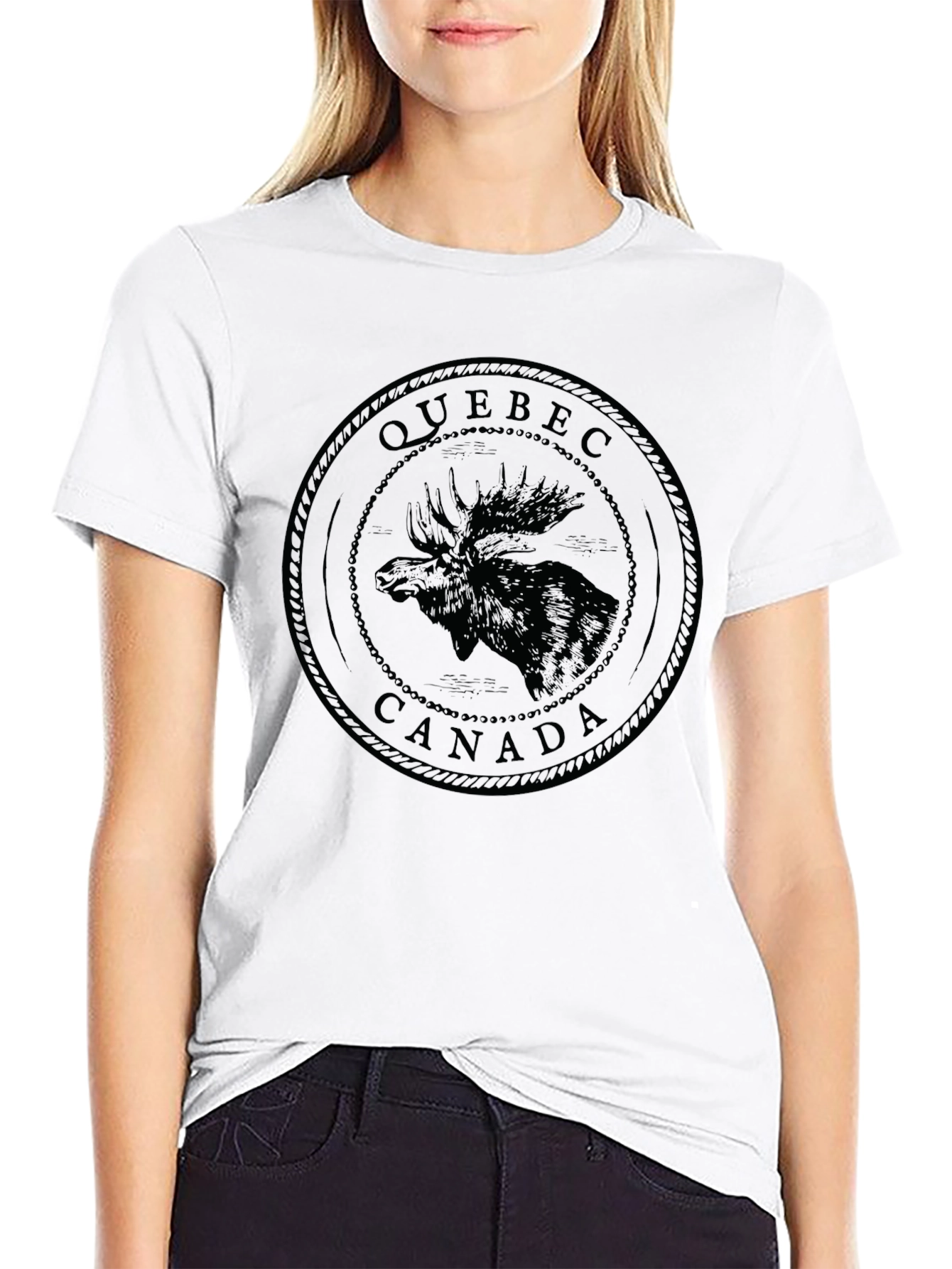 Quebec Canada Moose Graphic T-Shirt