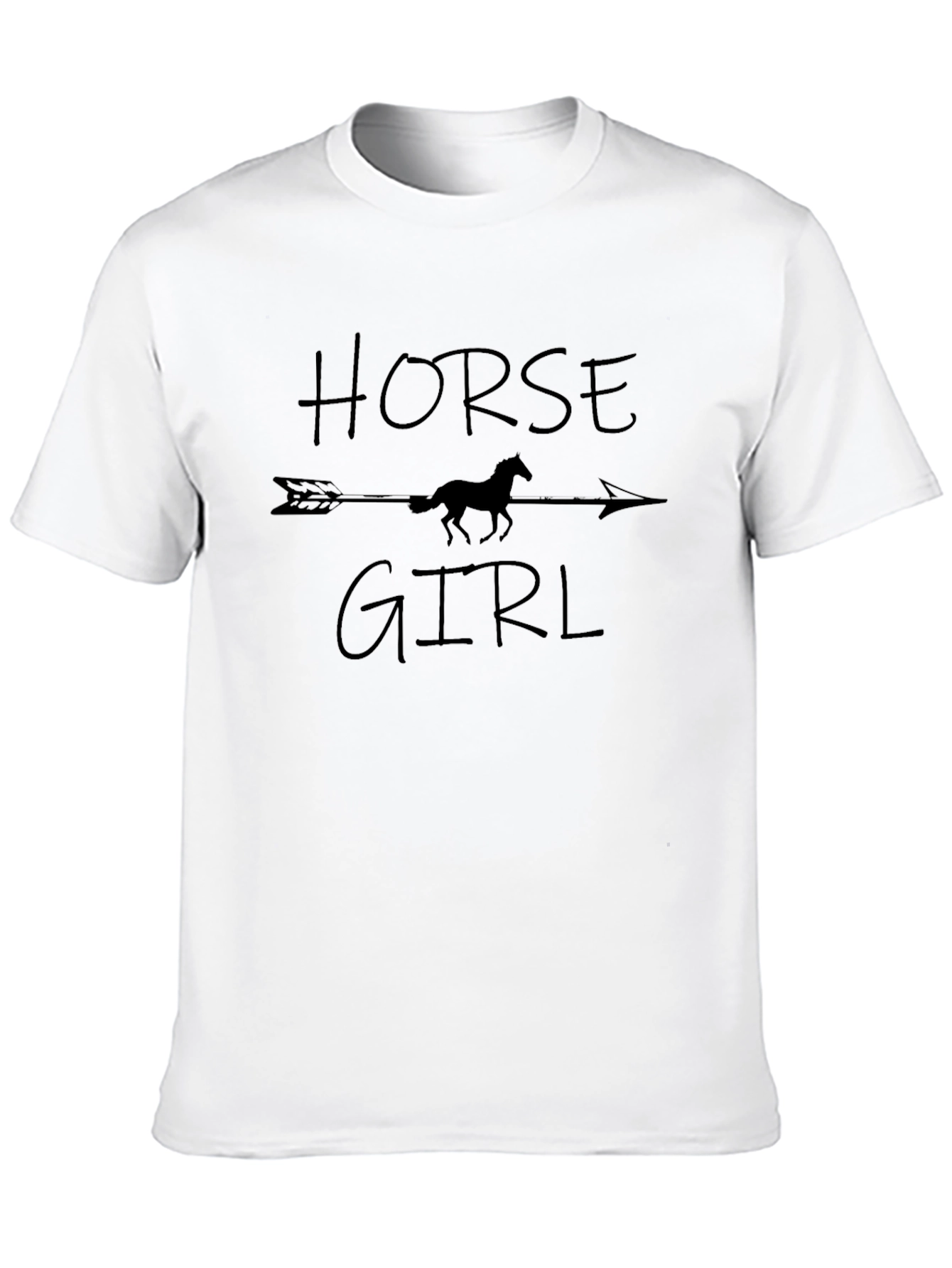 Horse Girl Graphic T-Shirt - Black
