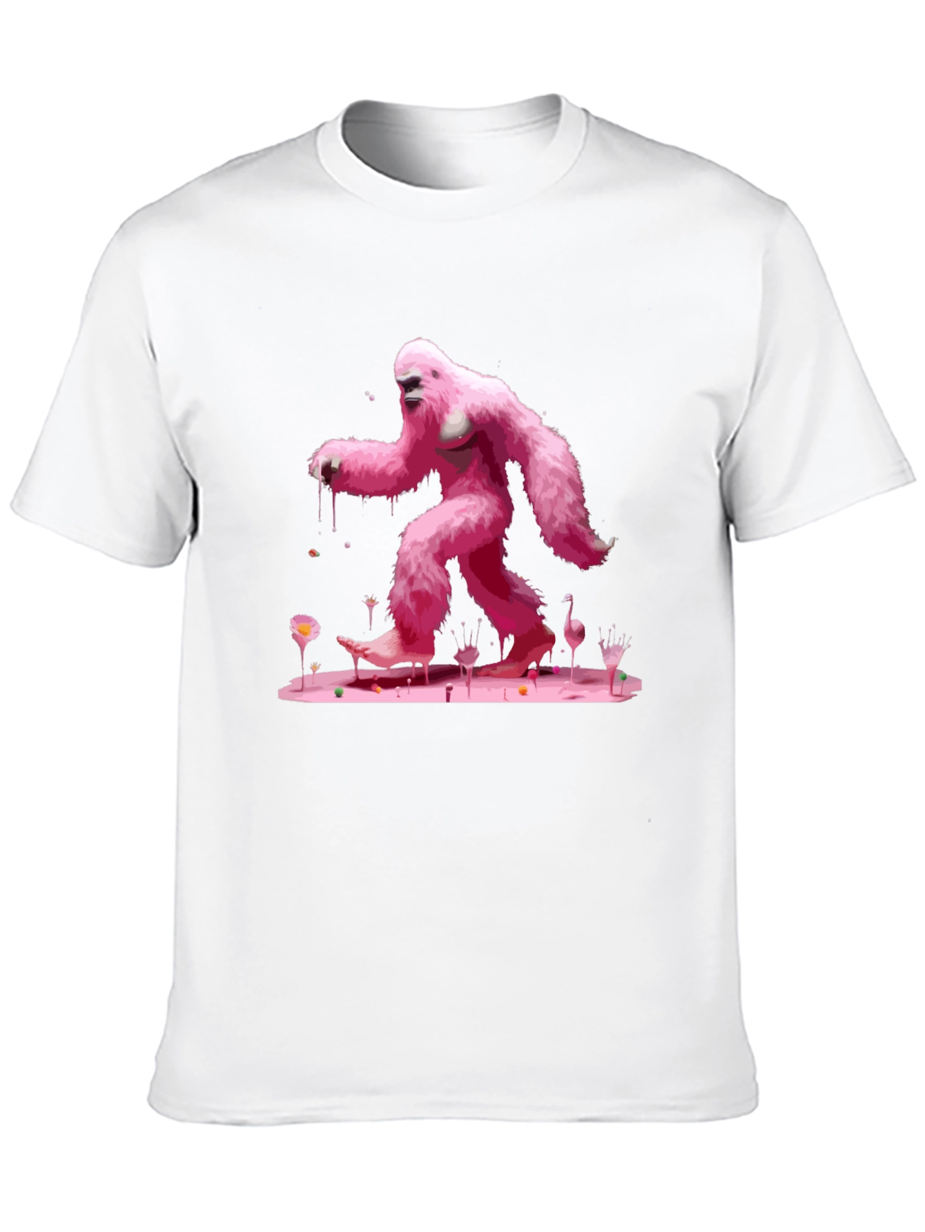 Pink Bigfoot Graphic Tee - Unique Design