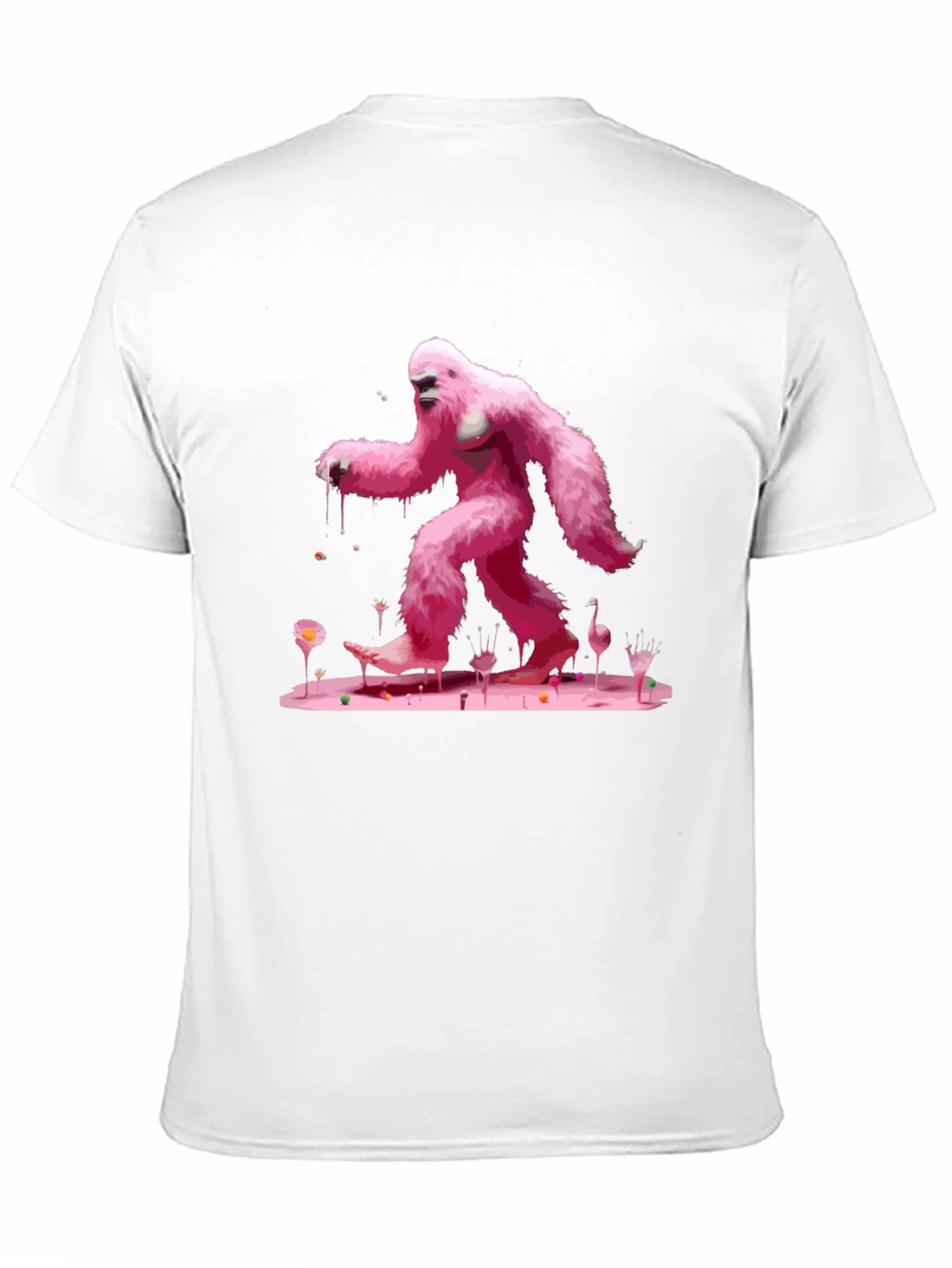 Pink Bigfoot Graphic Tee - Unique Design