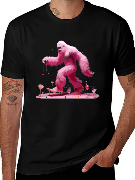 Pink Bigfoot Graphic Tee - Unique Design
