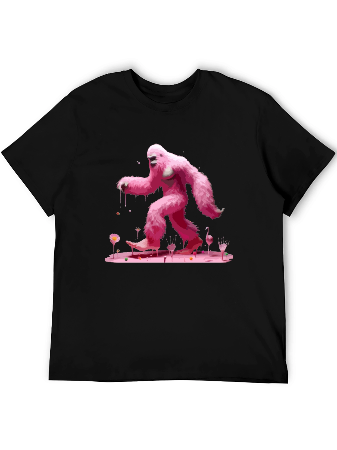 Pink Bigfoot Graphic Tee - Unique Design
