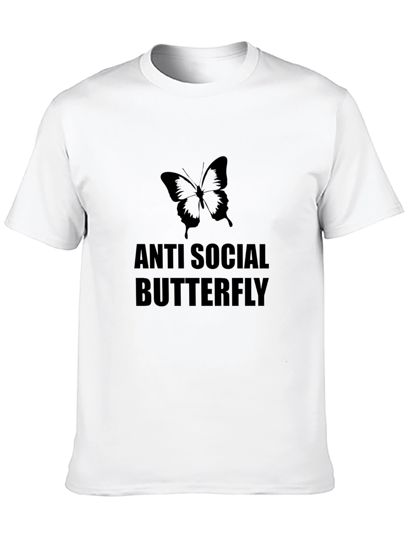 Anti Social Butterfly Black T-Shirt