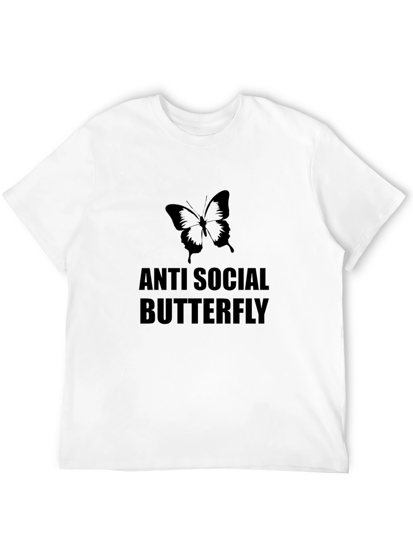 Anti Social Butterfly Black T-Shirt