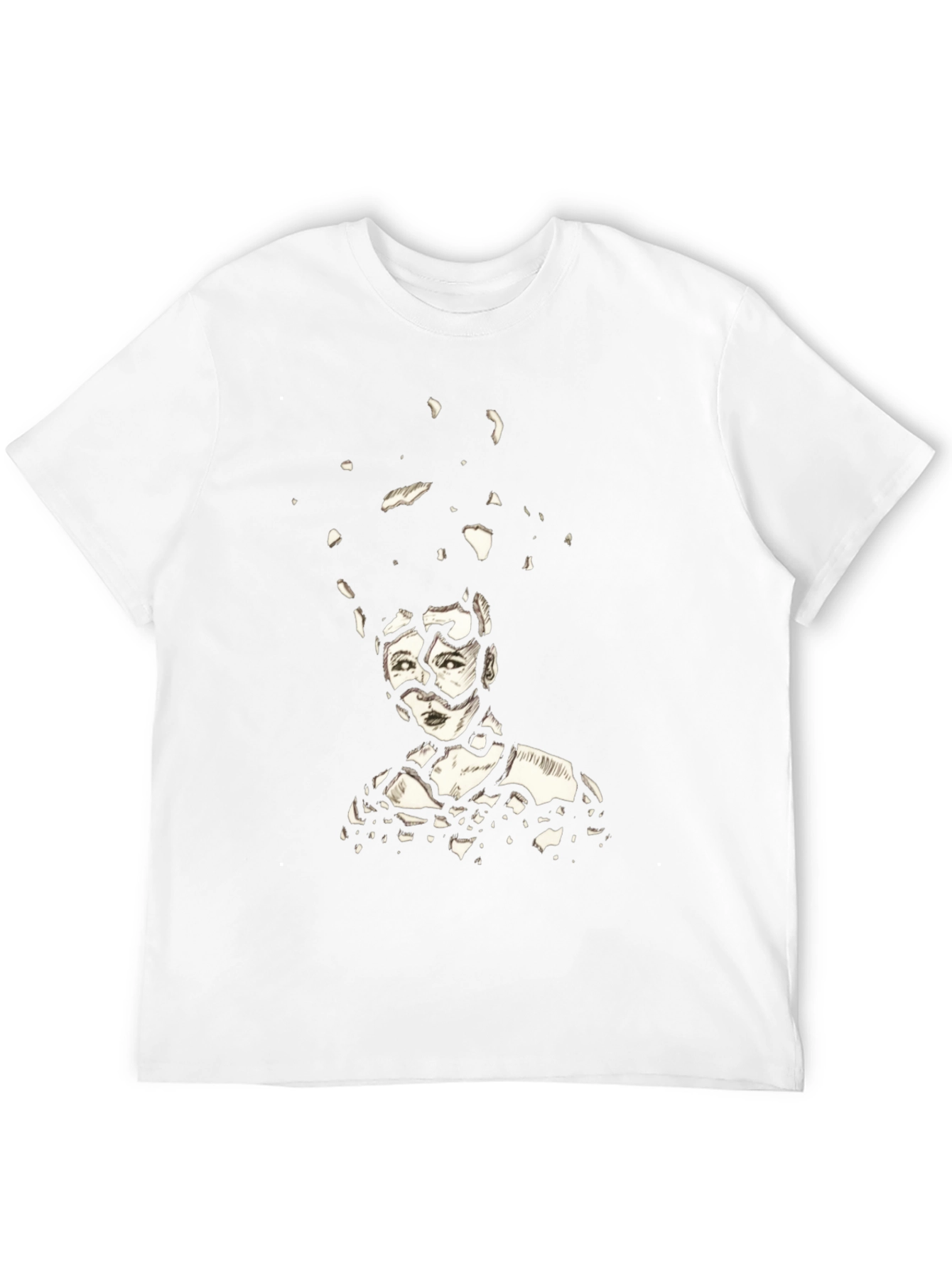 Abstract Portrait Graphic Tee - Black