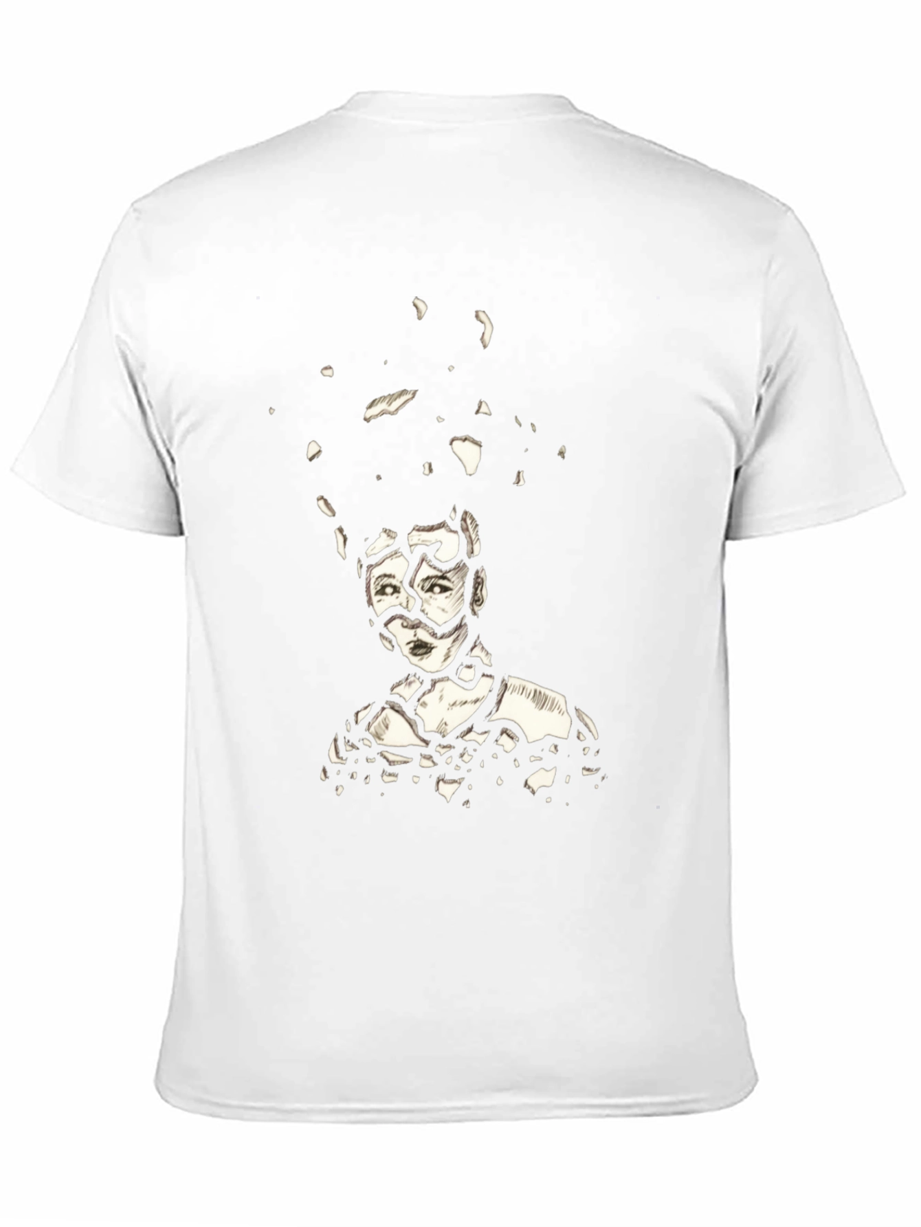 Abstract Portrait Graphic Tee - Black