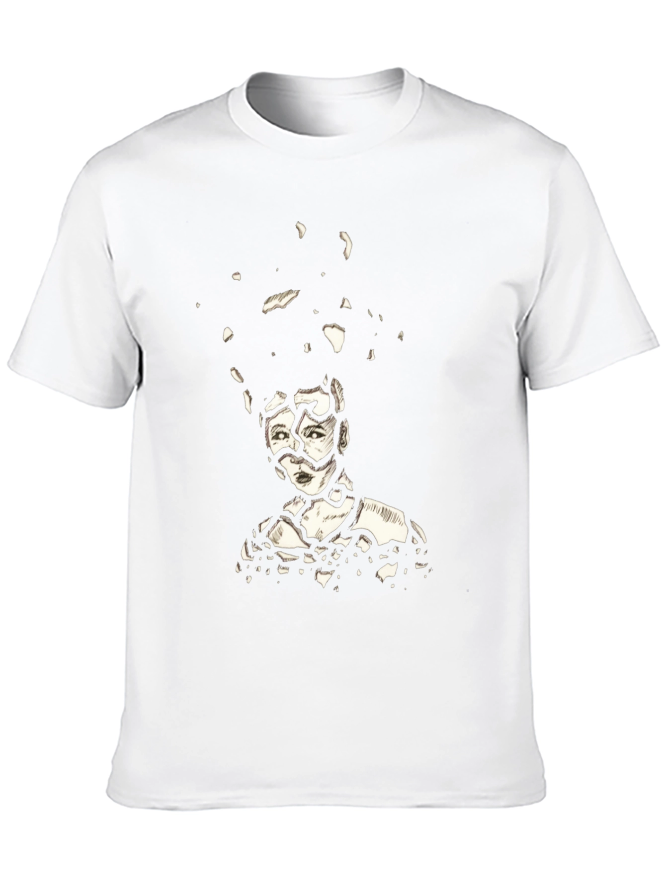 Abstract Portrait Graphic Tee - Black
