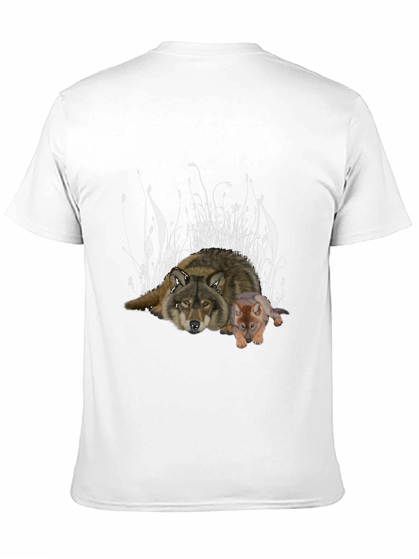 Wolf and Cub Black Graphic Tee