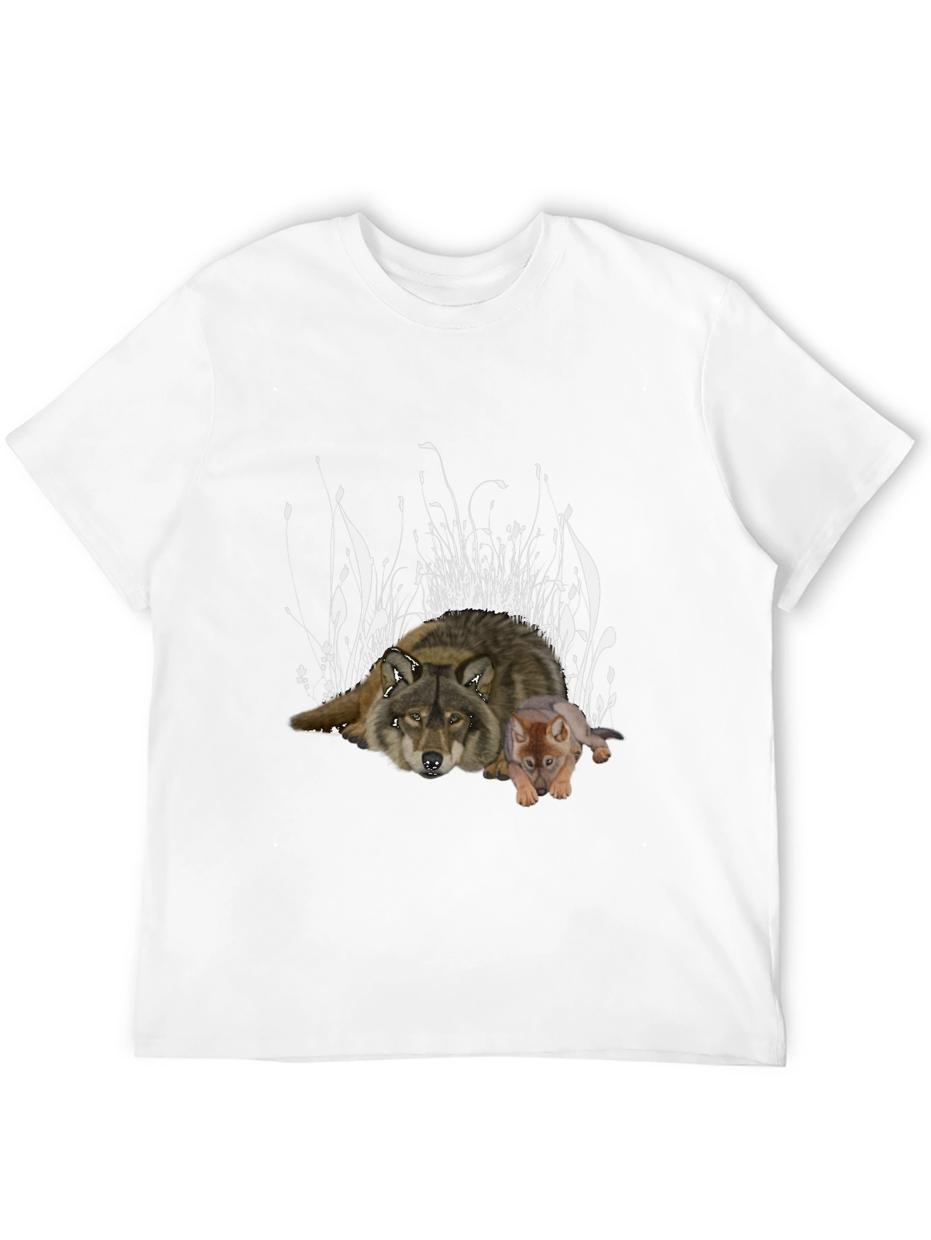 Wolf and Cub Black Graphic Tee