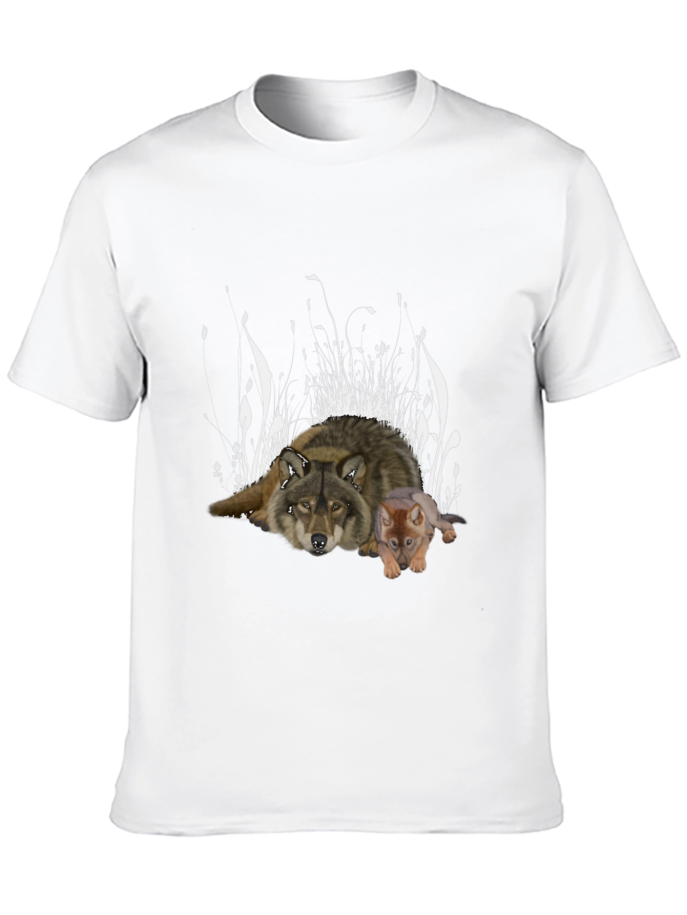 Wolf and Cub Black Graphic Tee