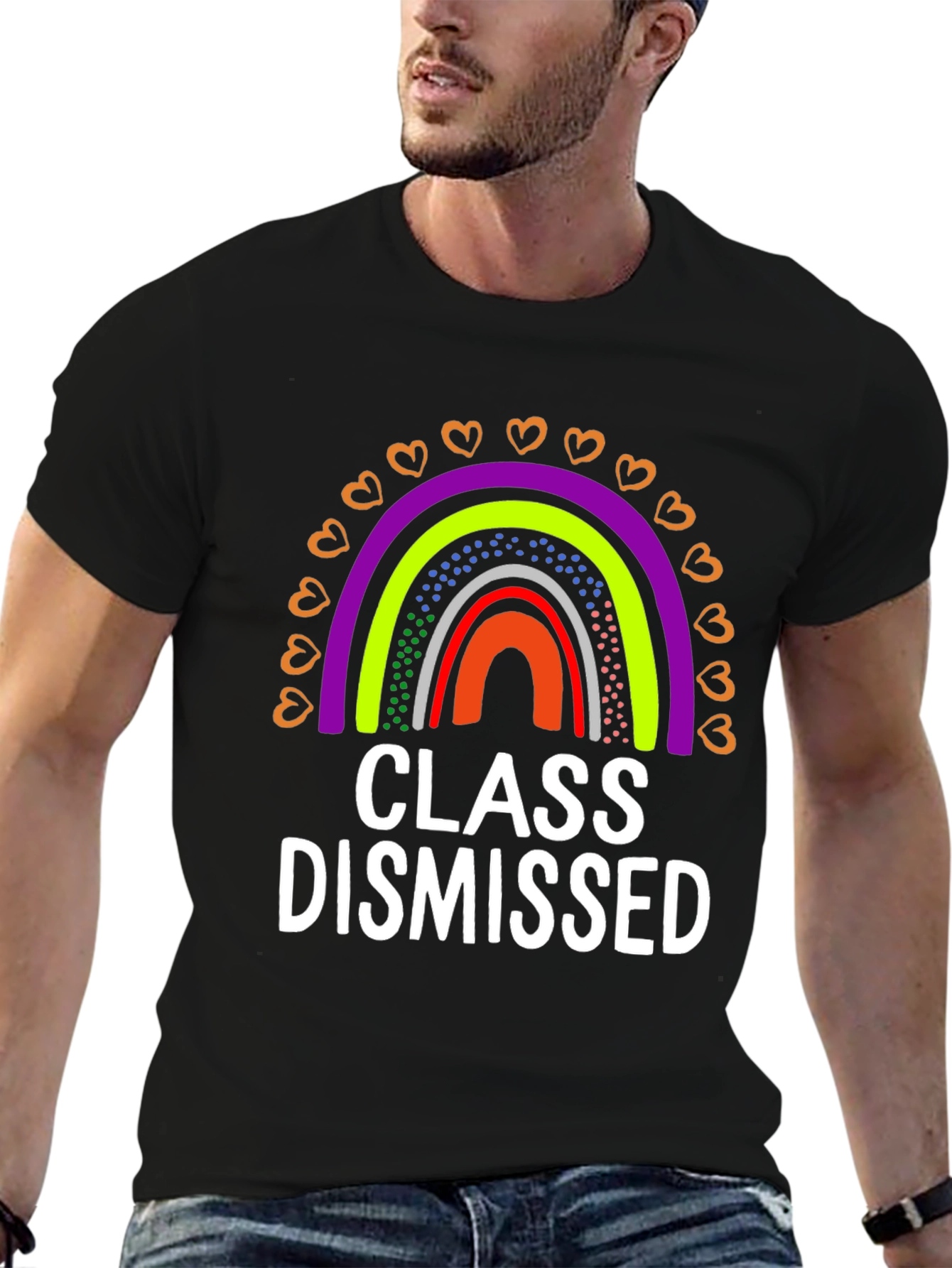 Class Dismissed Rainbow Graphic Tee