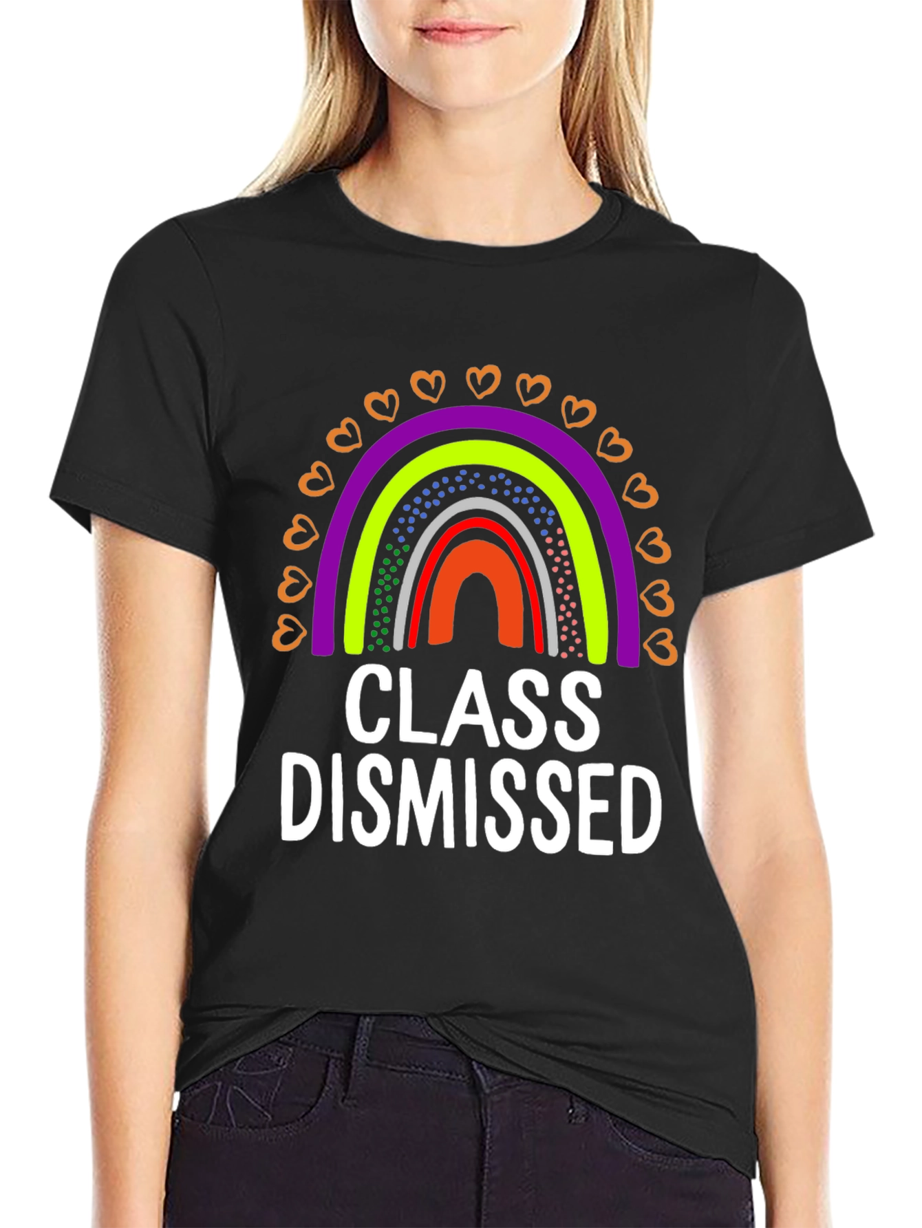 Class Dismissed Rainbow Graphic Tee