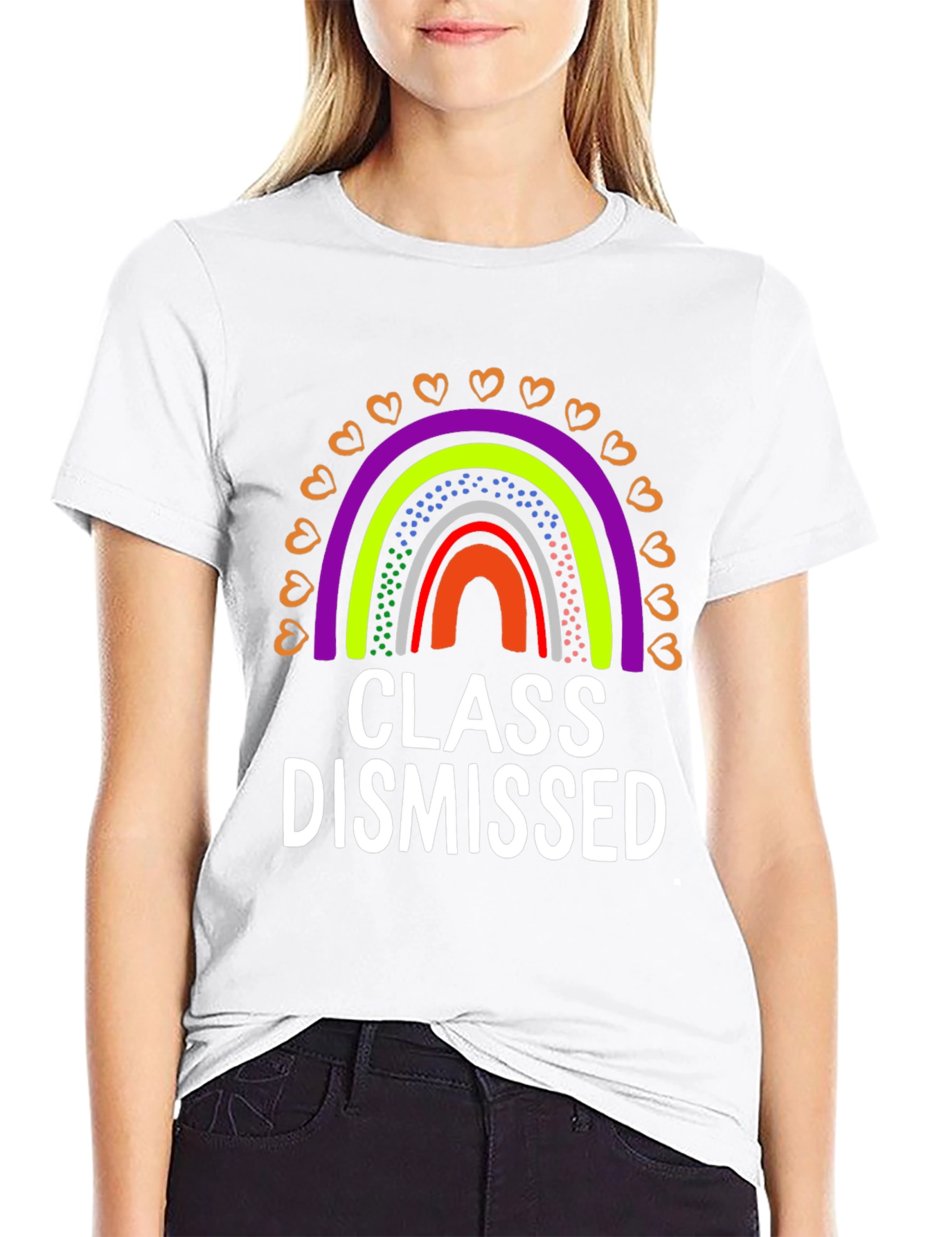 Class Dismissed Rainbow Graphic Tee