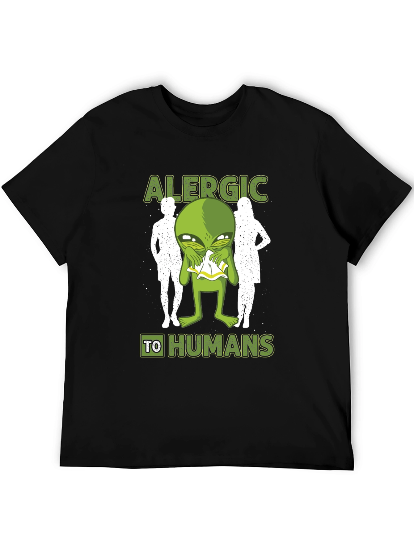 Allergic to Humans Alien Graphic Tee