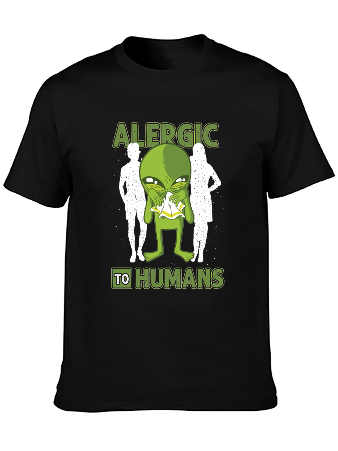 Allergic to Humans Alien Graphic Tee