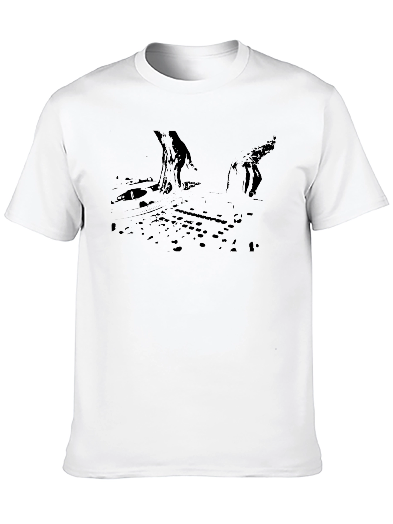 Graphic Black T-Shirt: DJ Set Design