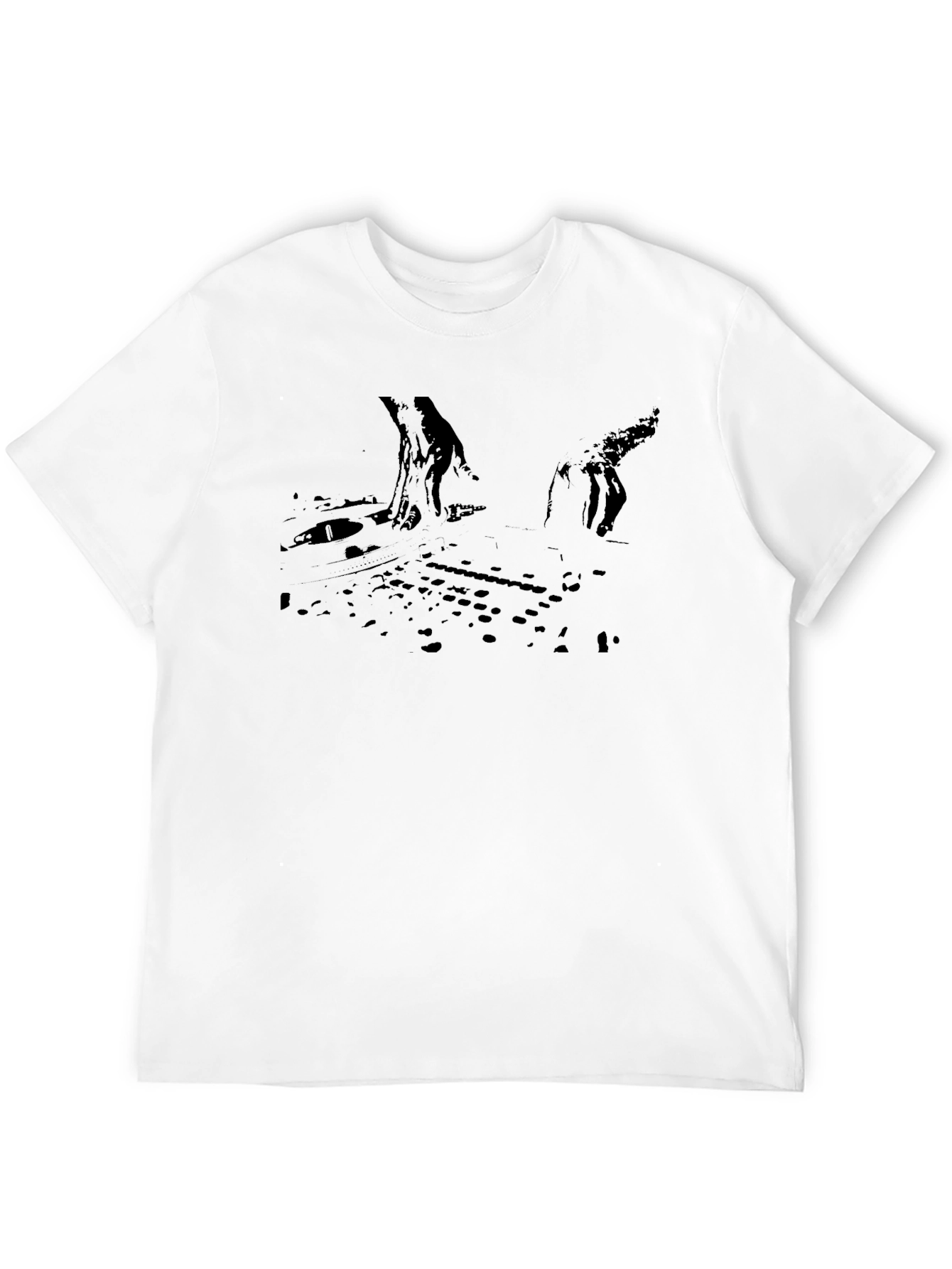 Graphic Black T-Shirt: DJ Set Design