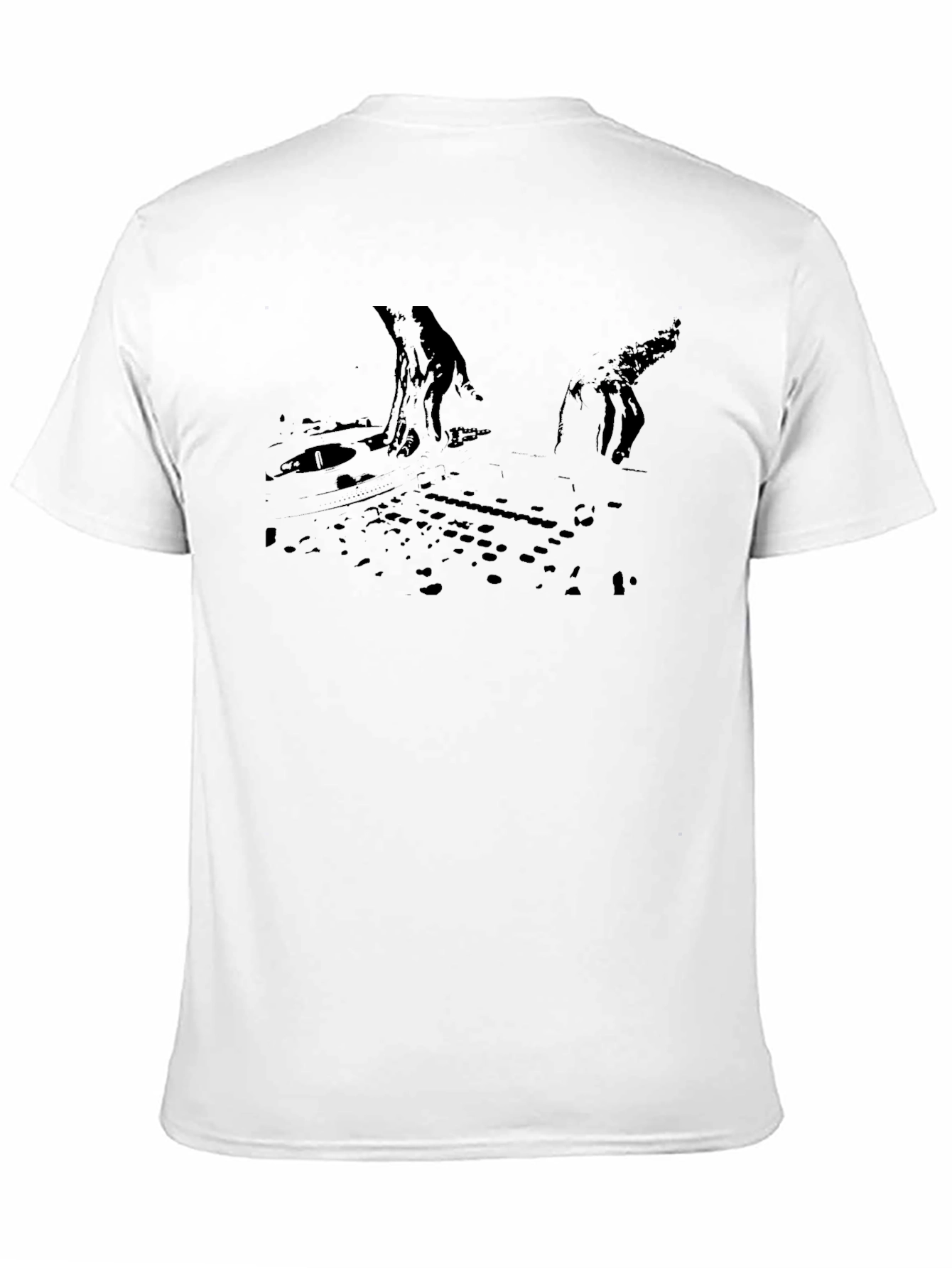 Graphic Black T-Shirt: DJ Set Design