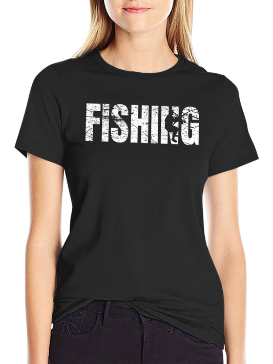 Fishing Graphic Tee - Black Cotton Comfort