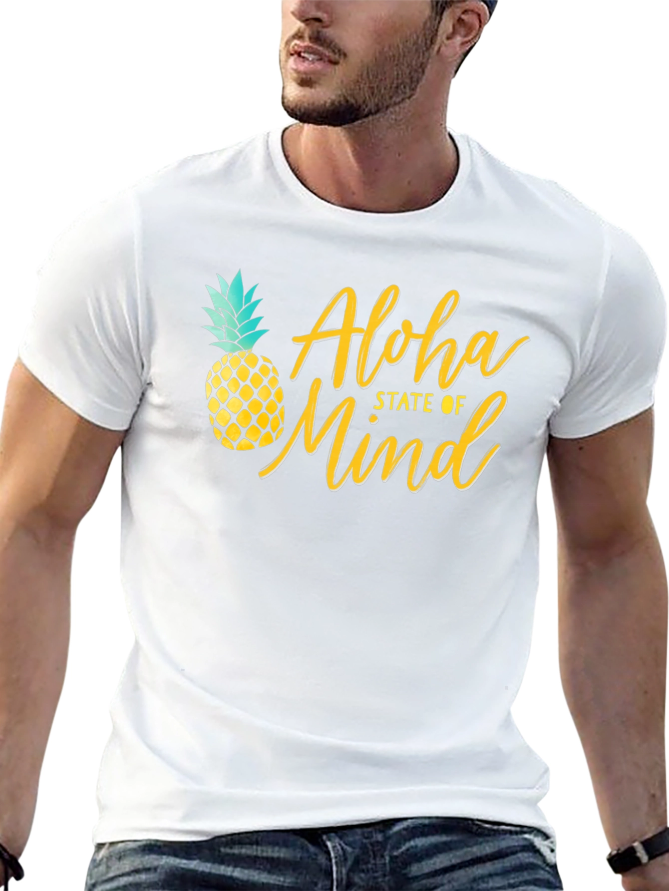 Aloha State of Mind Pineapple Graphic T-Shirt