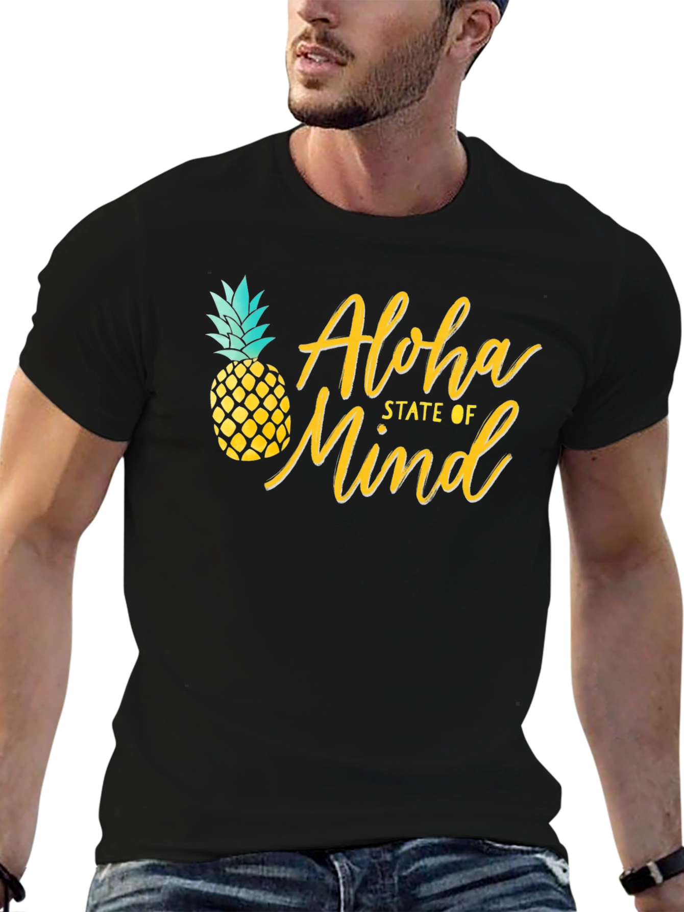 Aloha State of Mind Pineapple Graphic T-Shirt