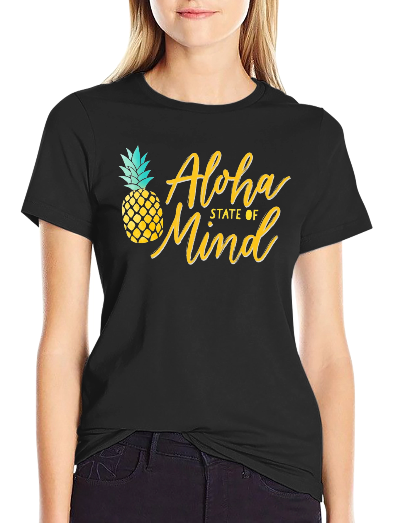 Aloha State of Mind Pineapple Graphic T-Shirt