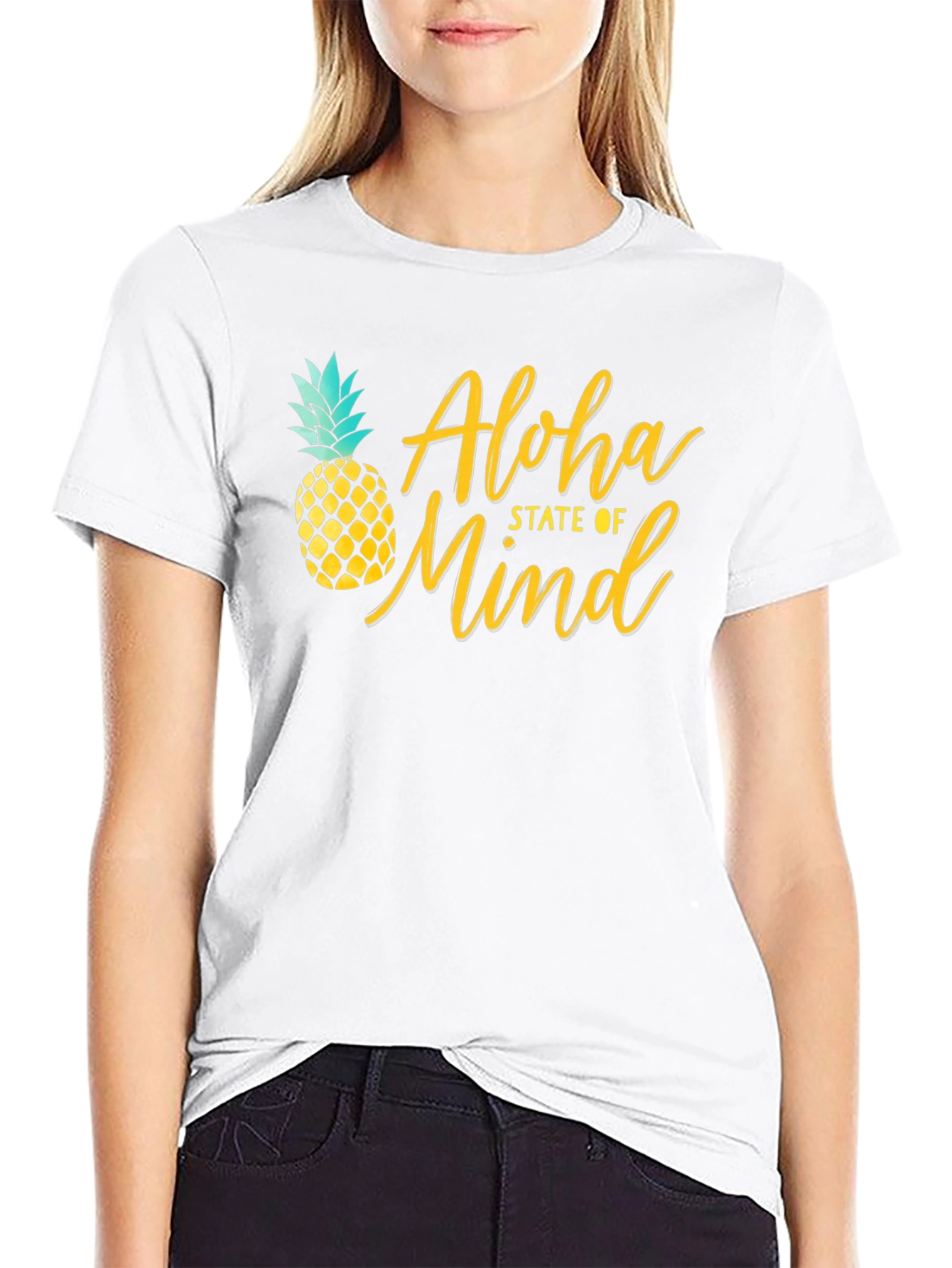 Aloha State of Mind Pineapple Graphic T-Shirt