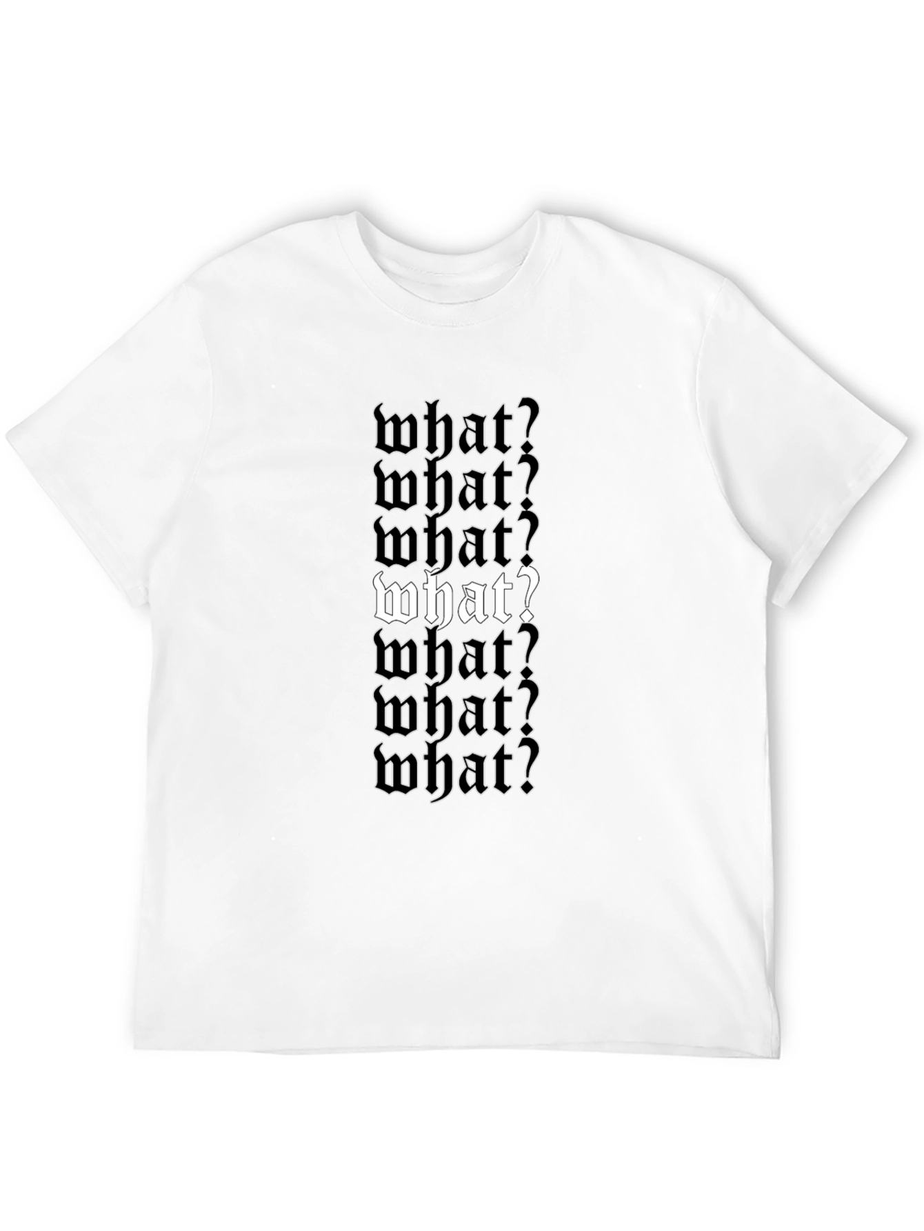 Edgy What? Gothic Text Black T-Shirt