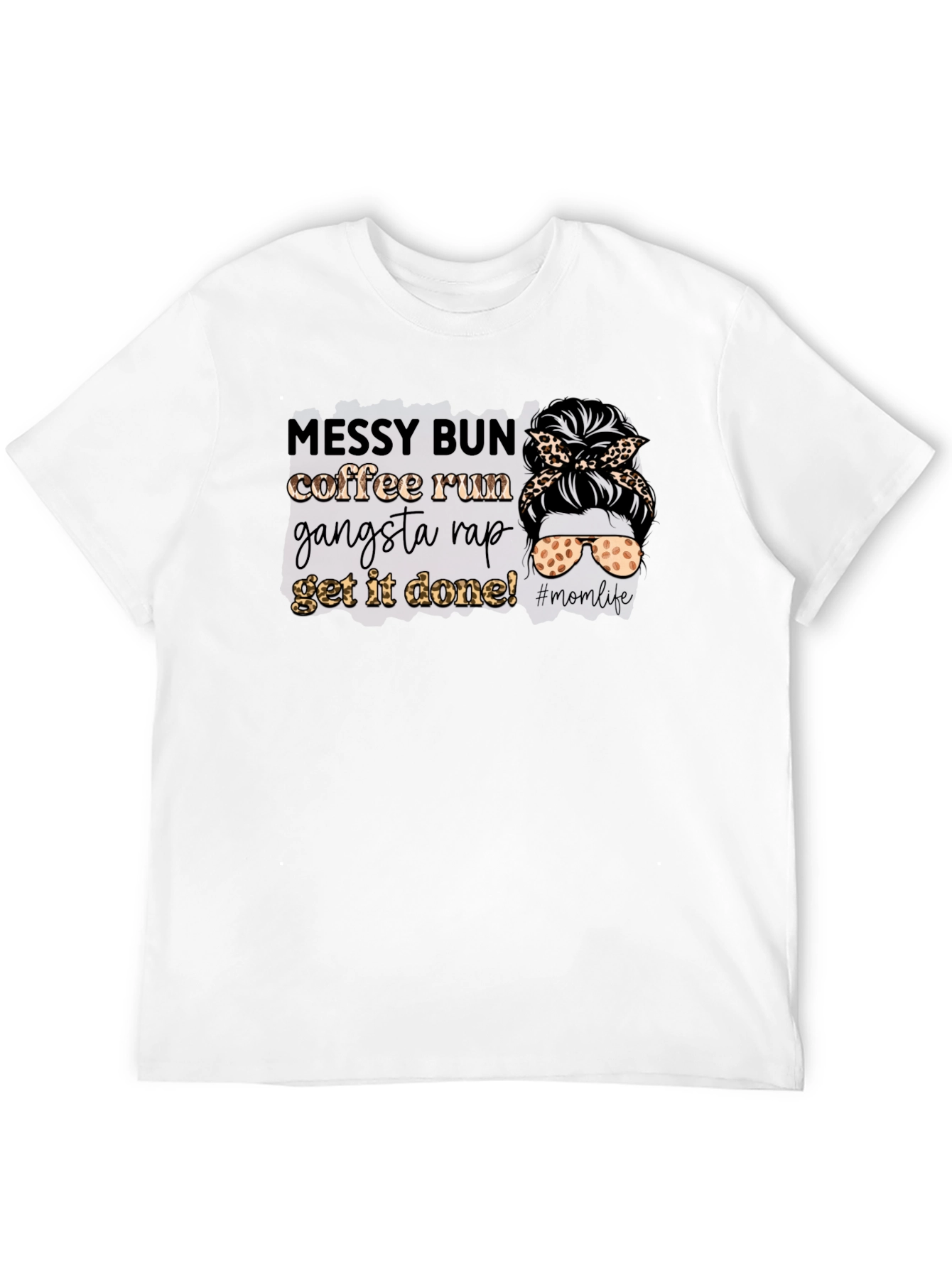 Messy Bun Coffee Run Graphic T-Shirt