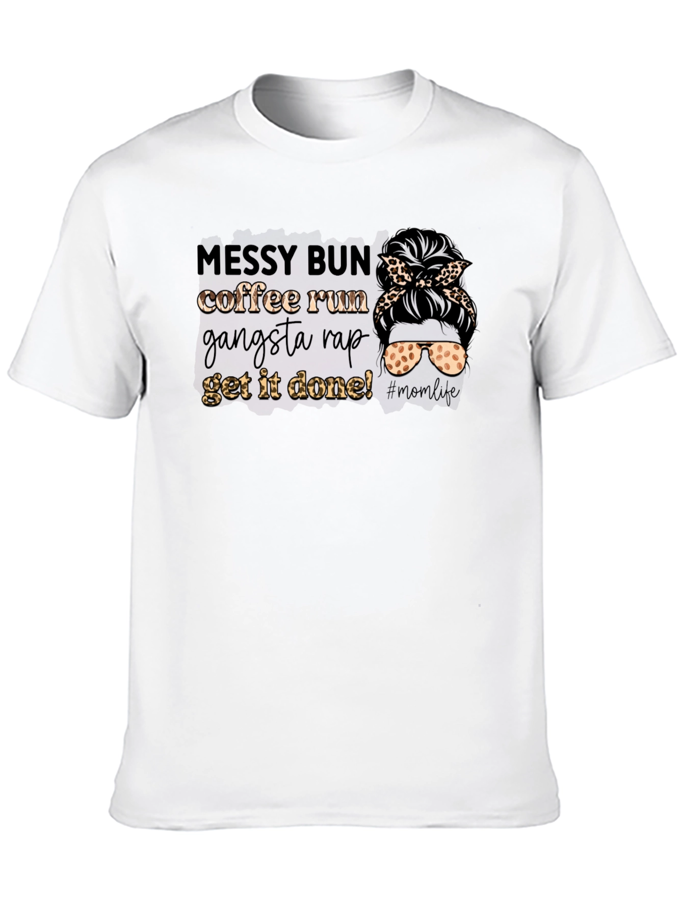 Messy Bun Coffee Run Graphic T-Shirt