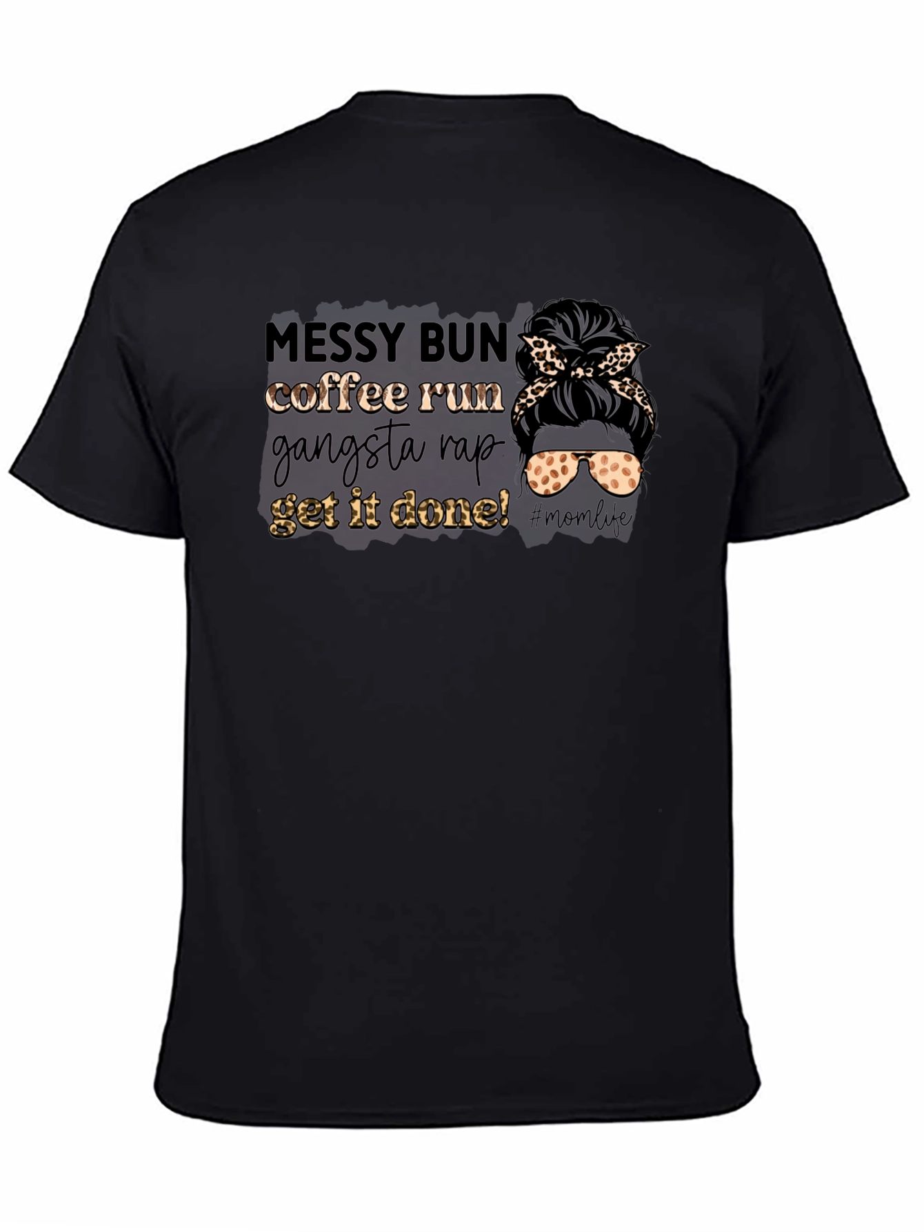 Messy Bun Coffee Run Graphic T-Shirt