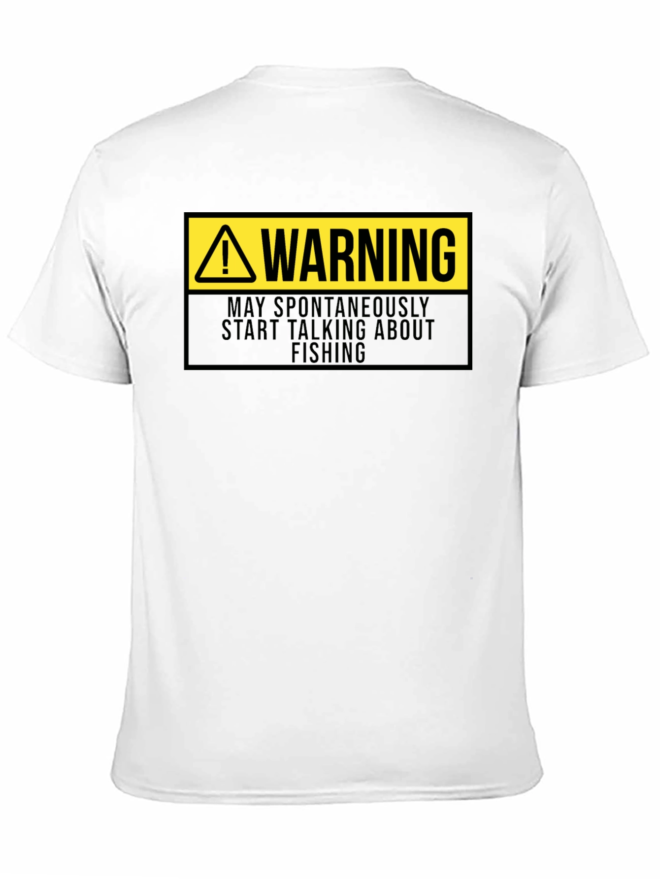 Warning May Spontaneously Talk About Fishing Black T-Shirt
