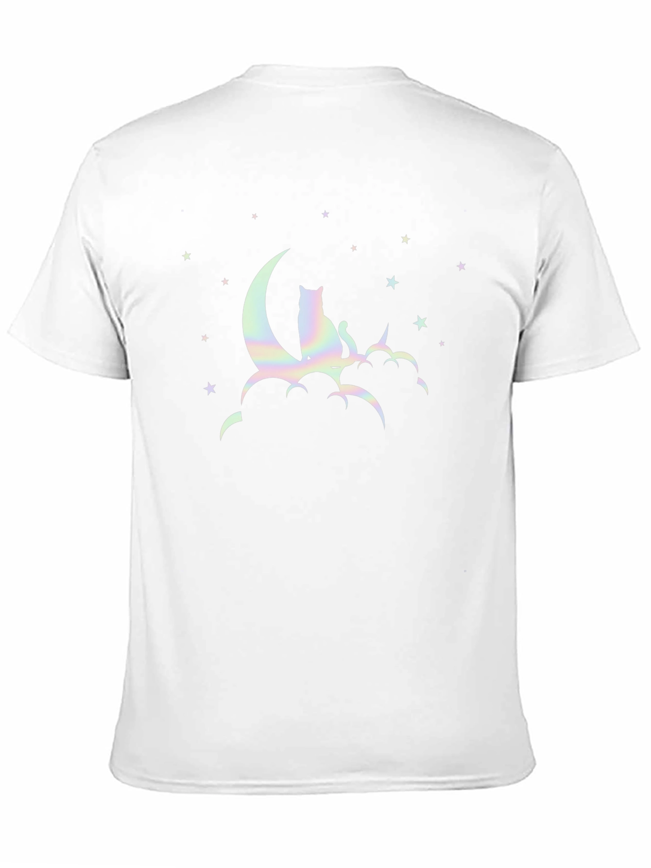 Cat On Moon Graphic T-Shirt