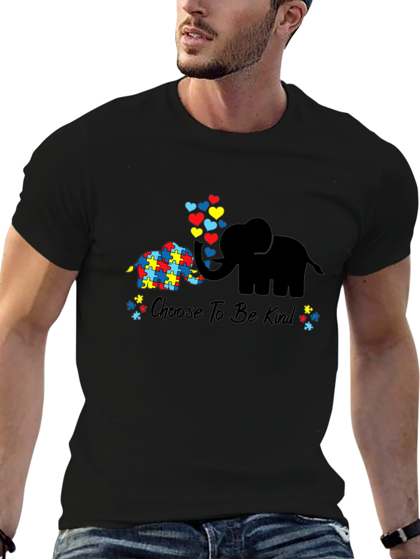 Choose to Be Kind Autism Awareness Elephant T-Shirt