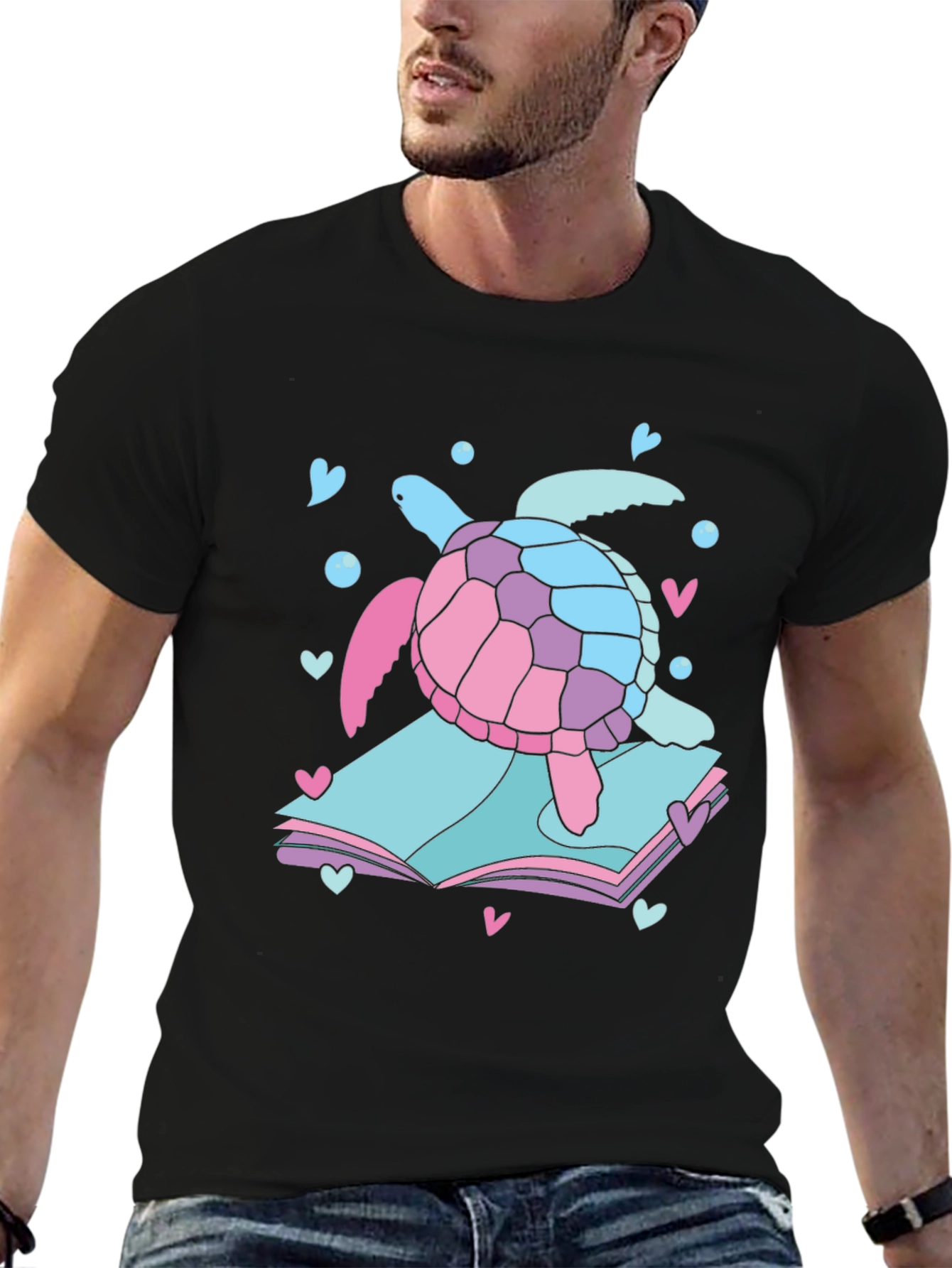 Turtle Book Lover Tee - Cute & Quirky Design