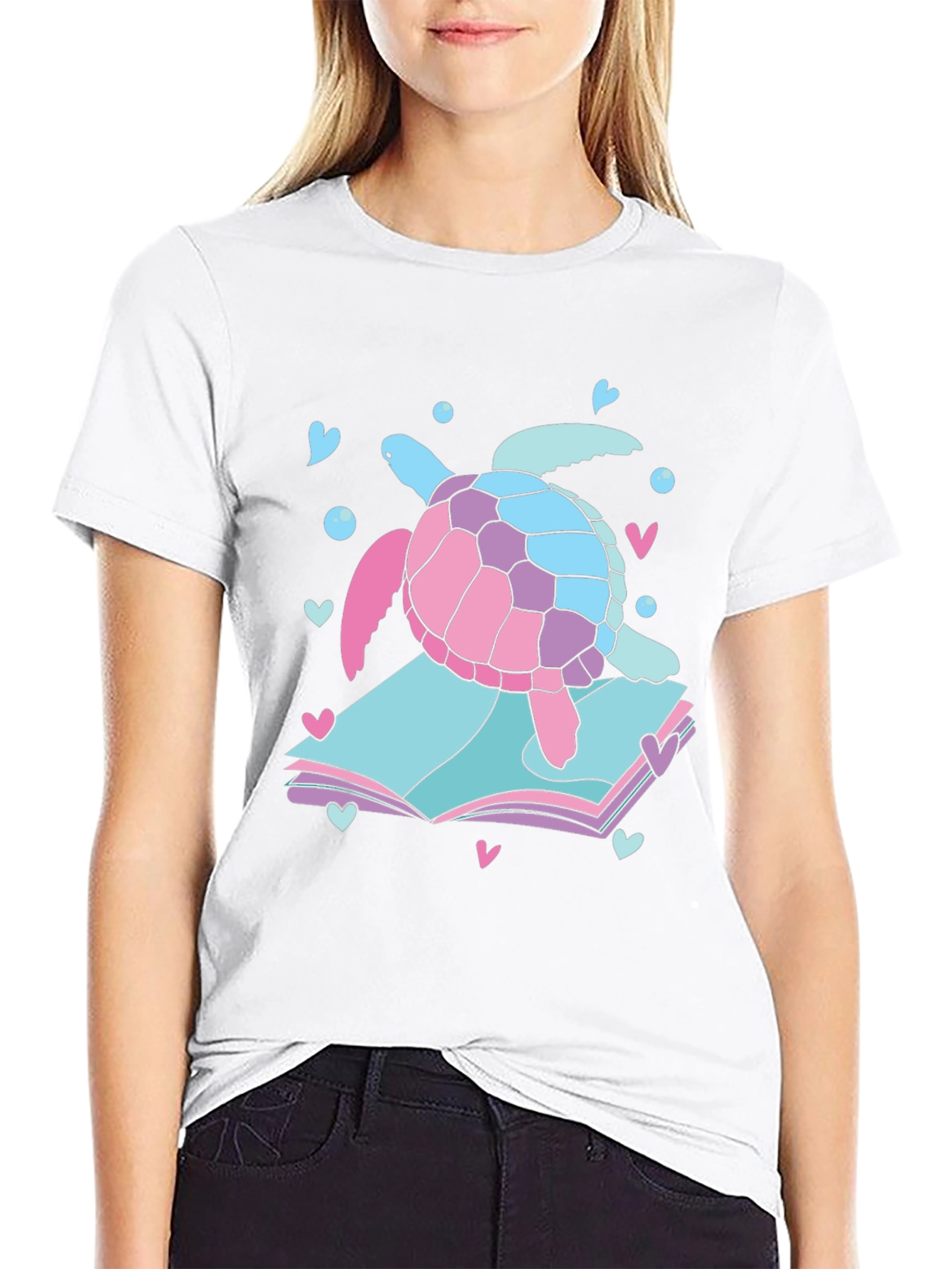 Turtle Book Lover Tee - Cute & Quirky Design