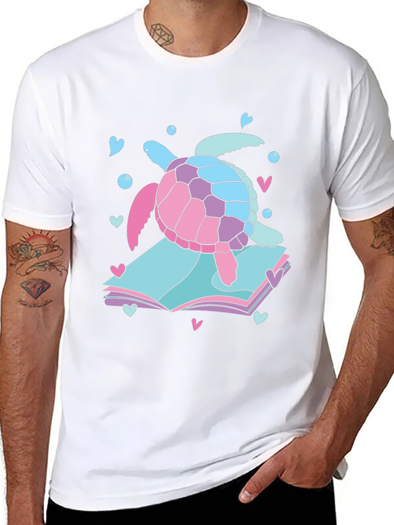 Turtle Book Lover Tee - Cute & Quirky Design