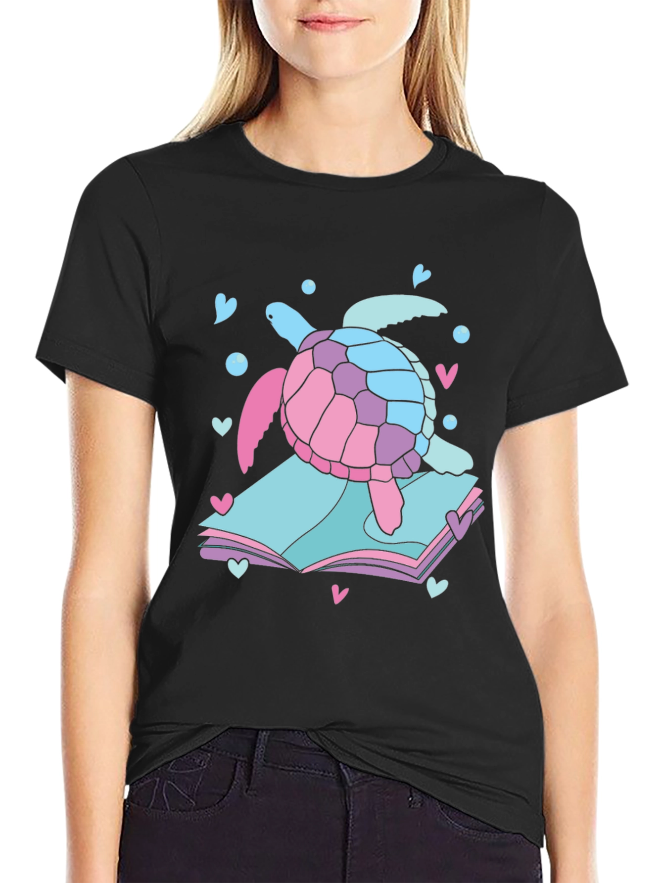 Turtle Book Lover Tee - Cute & Quirky Design