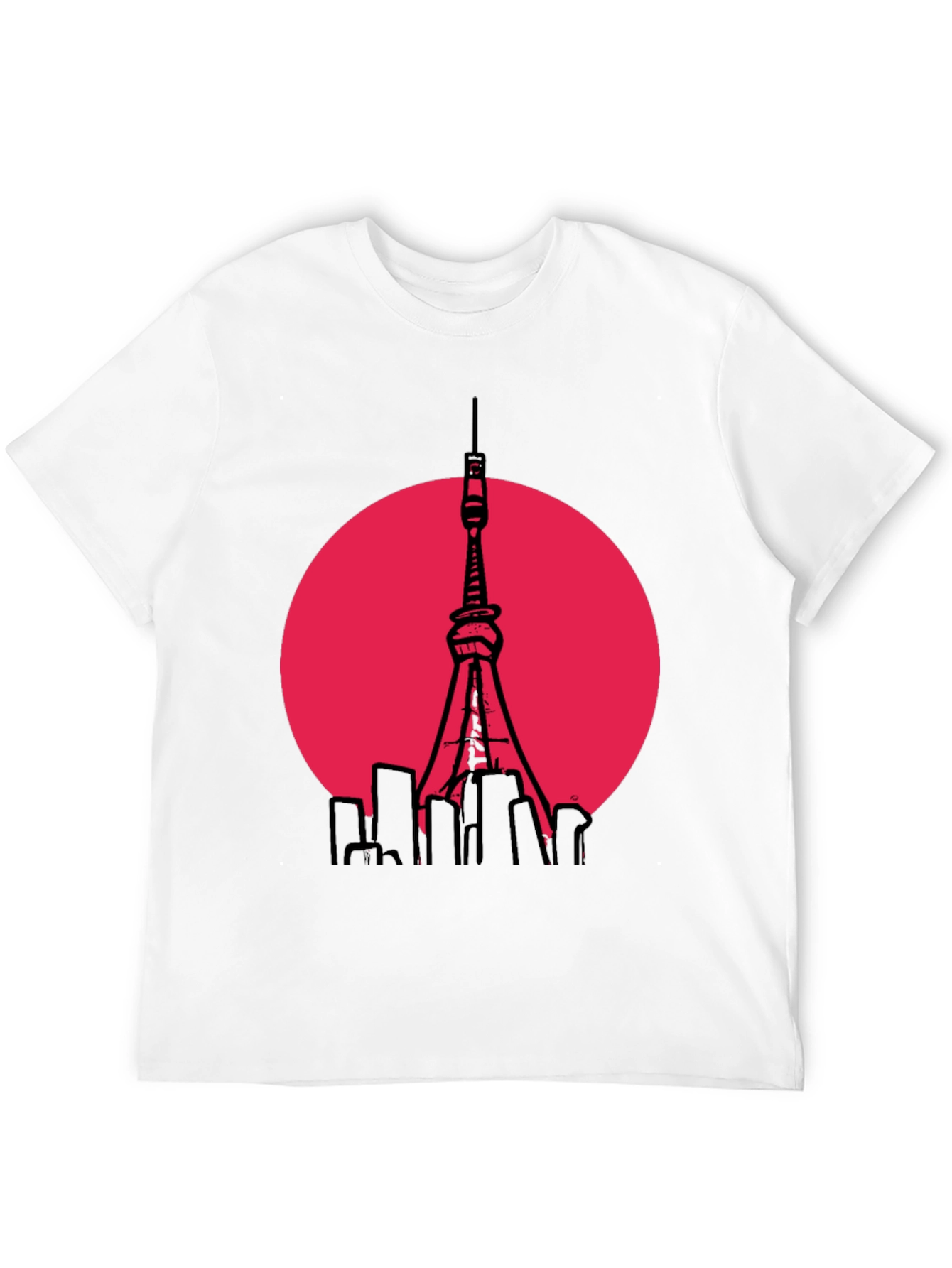 Tokyo Tower Graphic T-Shirt - Trendy Cityscape Tee