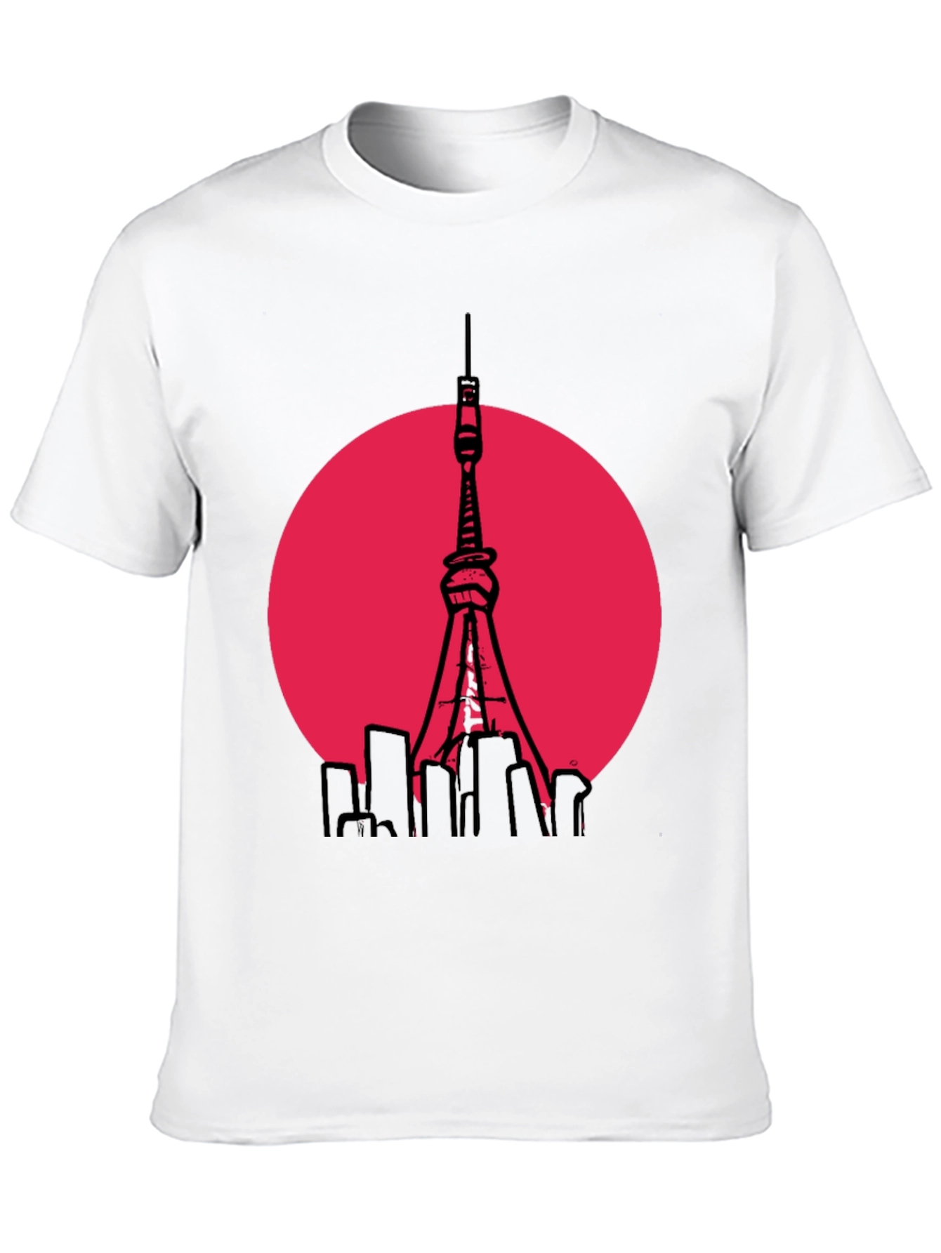 Tokyo Tower Graphic T-Shirt - Trendy Cityscape Tee
