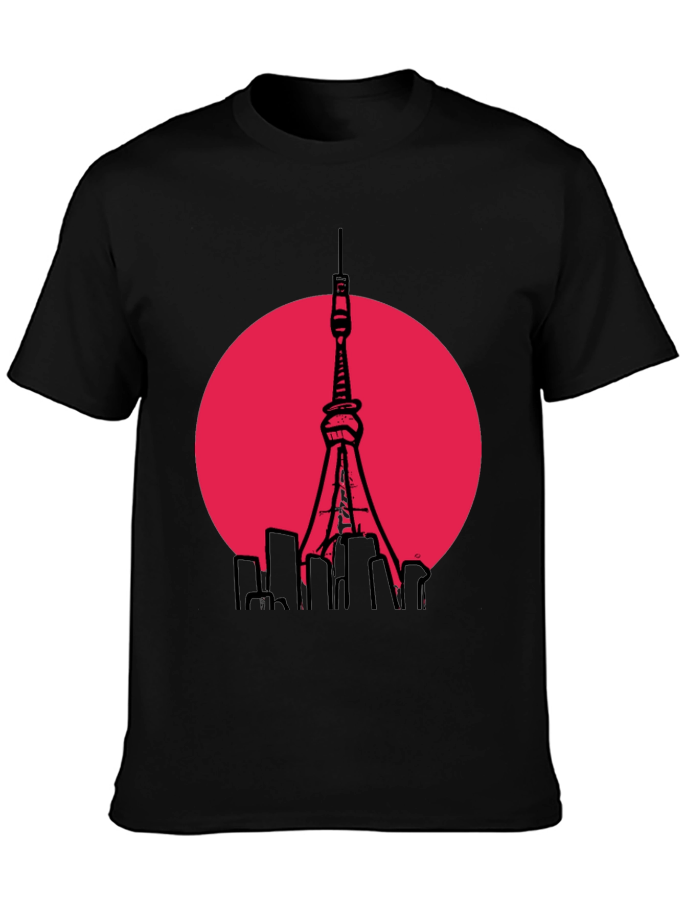 Tokyo Tower Graphic T-Shirt - Trendy Cityscape Tee
