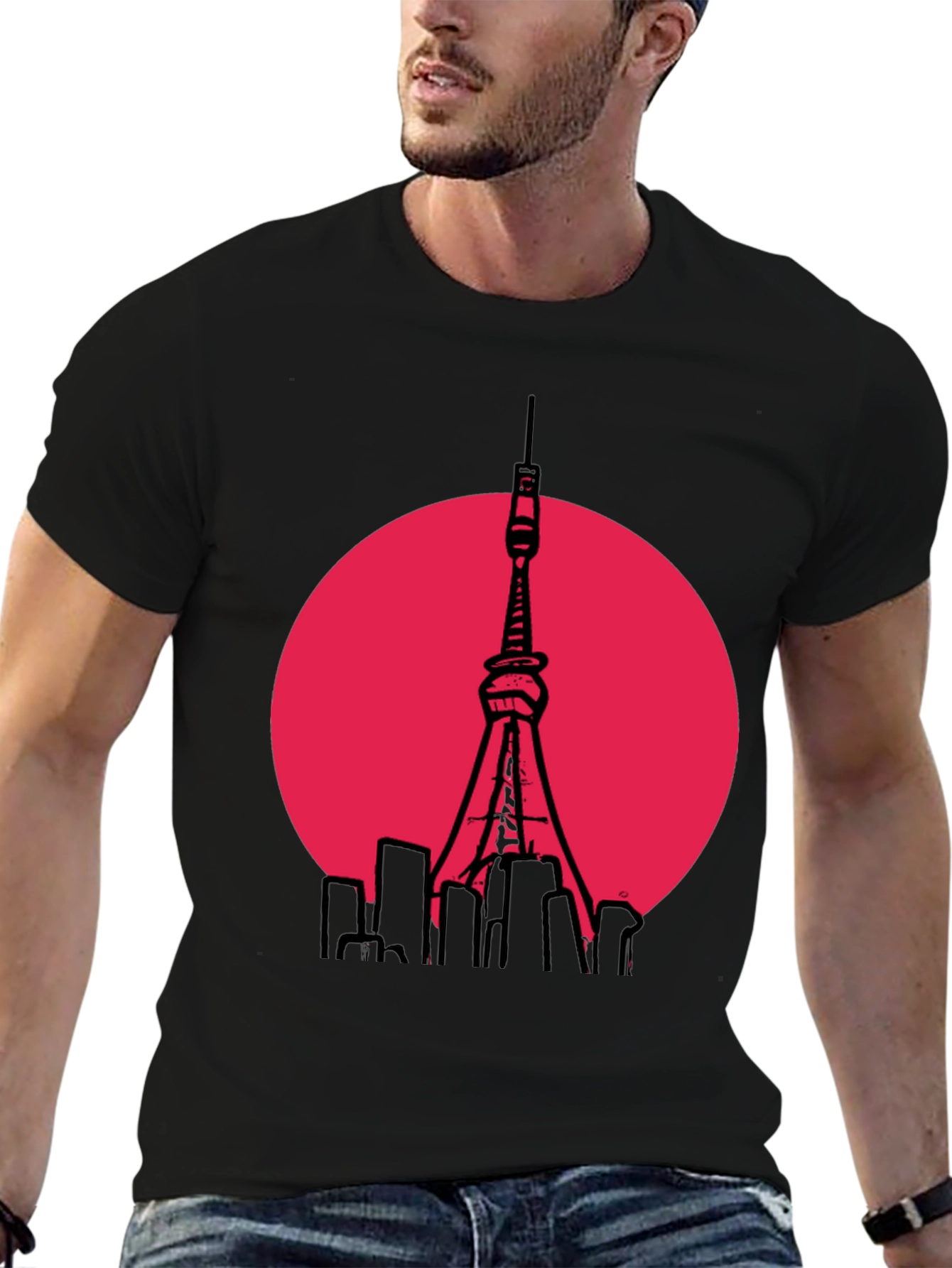 Tokyo Tower Graphic T-Shirt - Trendy Cityscape Tee
